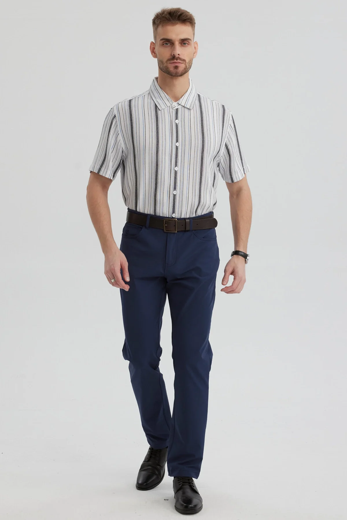 Camisa Hombre Regular Viscosa Blanco - Image 4