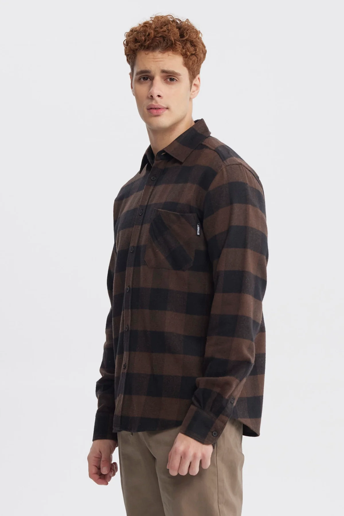Camisa Hombre Slim Café - Image 2