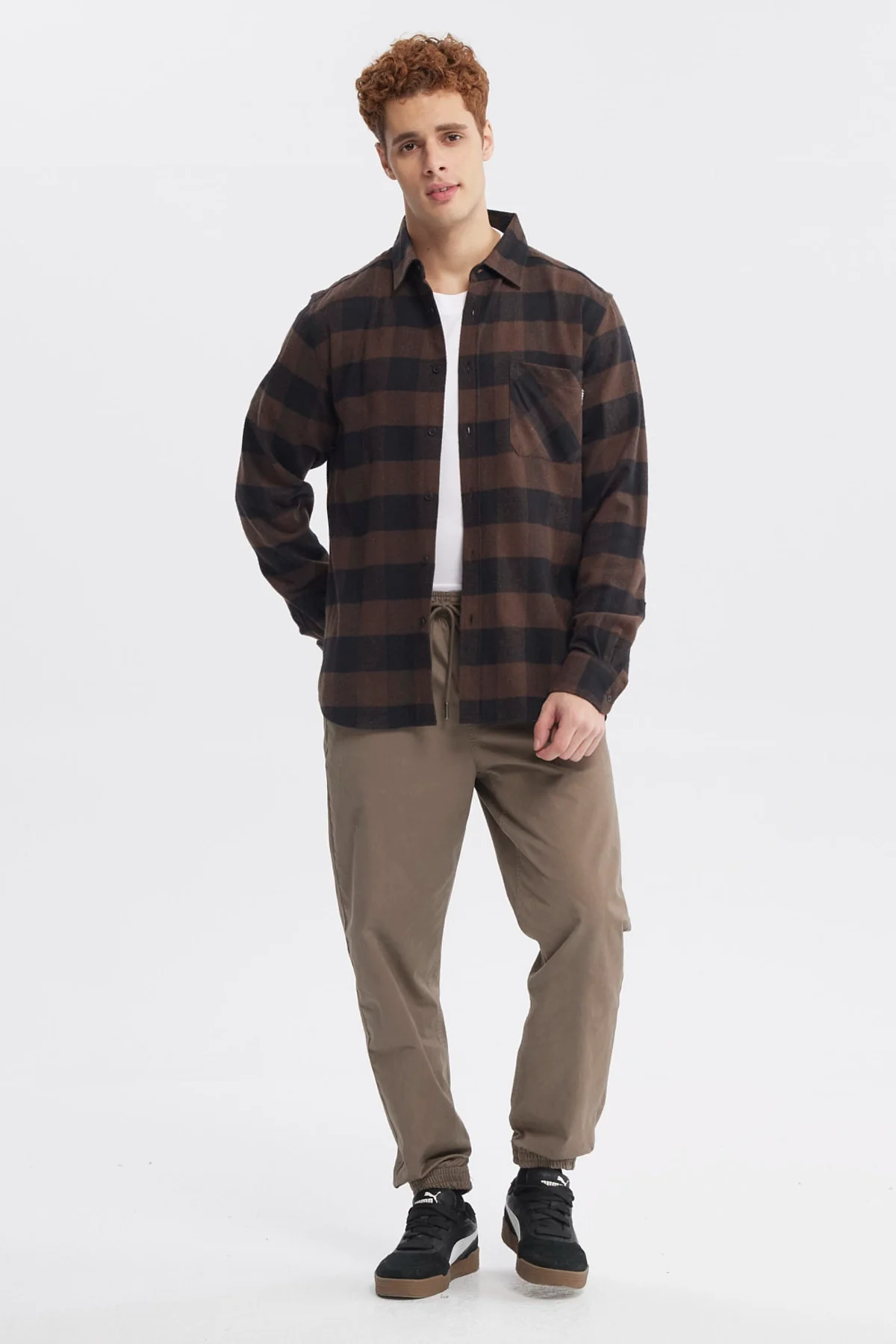 Camisa Hombre Slim Café - Image 4