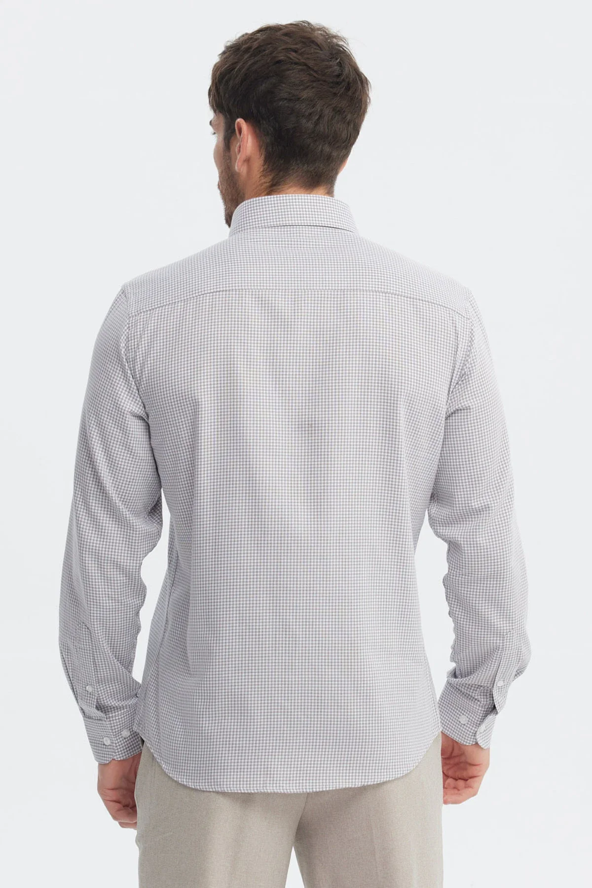 Camisa Hombre Slim Gris Claro - Image 3