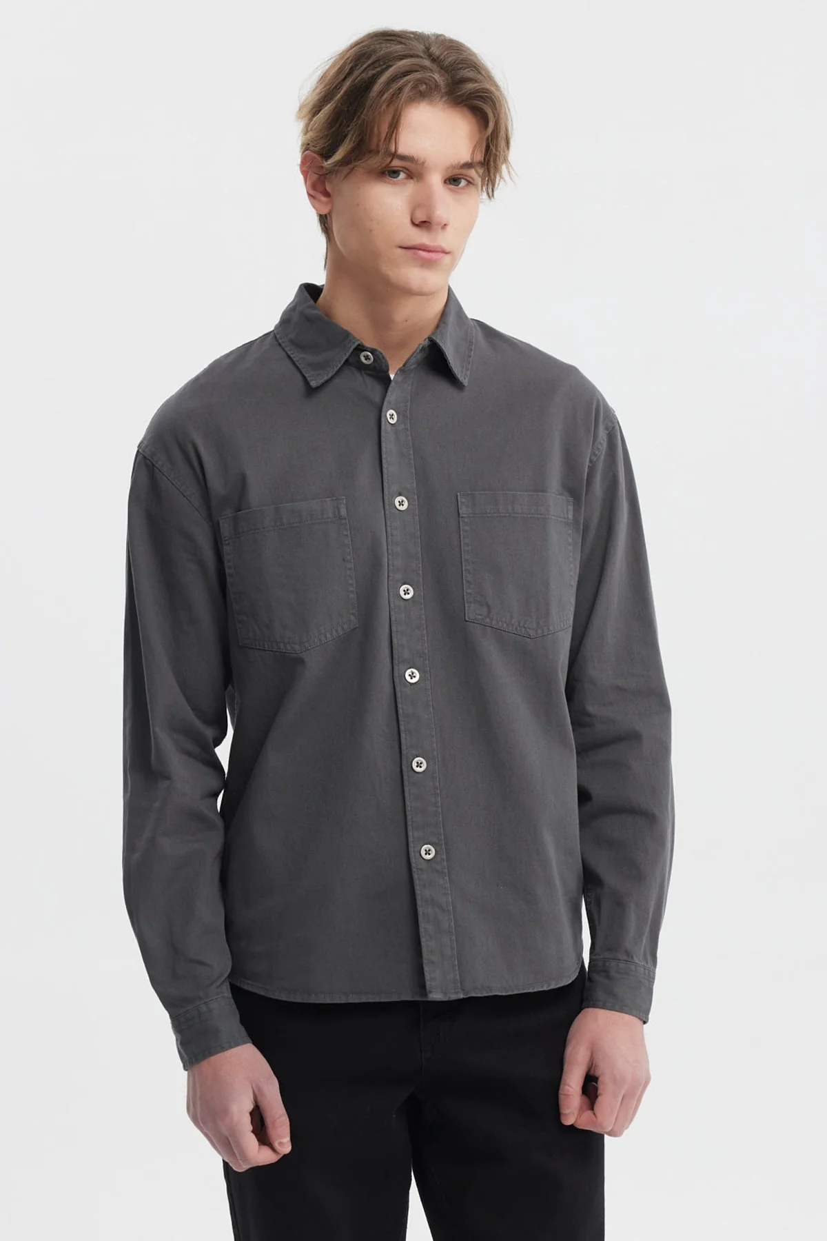 Camisa Hombre Sobrecamisa Gris
