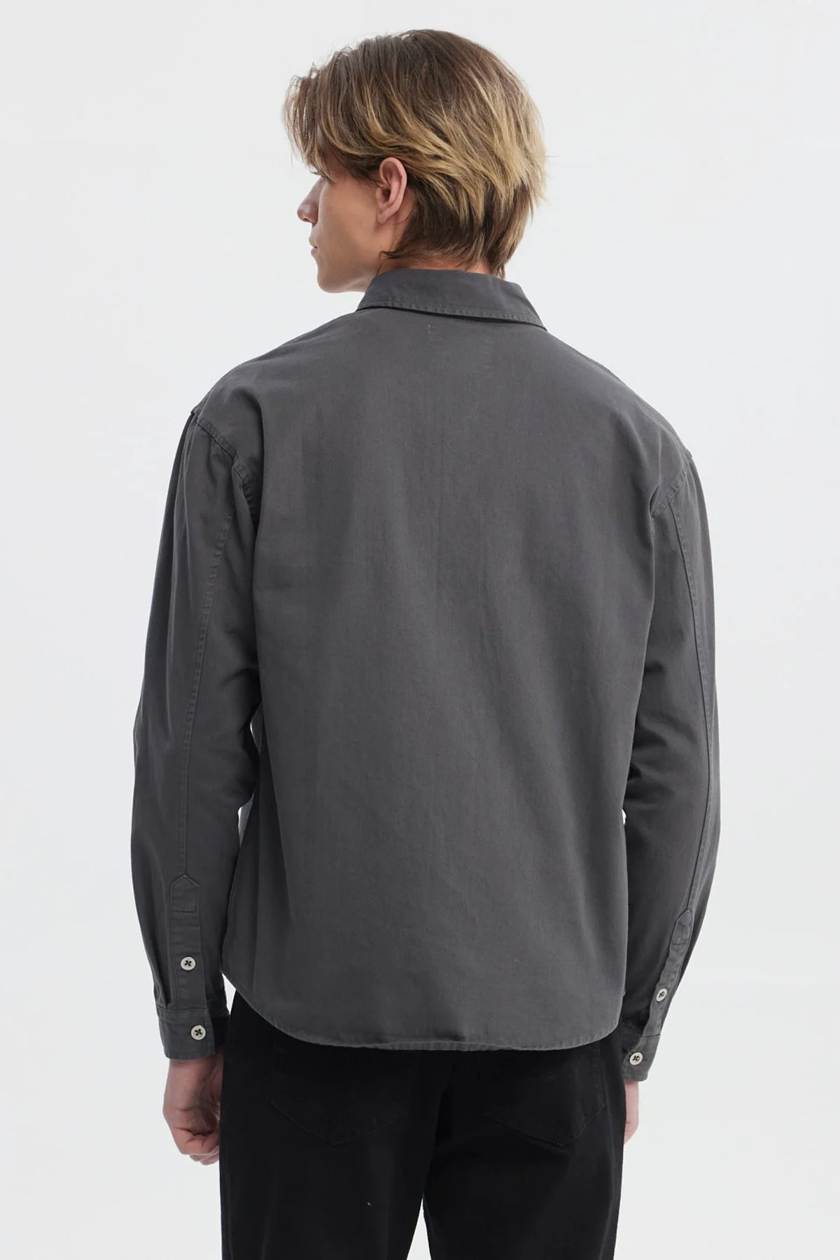 Camisa Hombre Sobrecamisa Gris - Image 3
