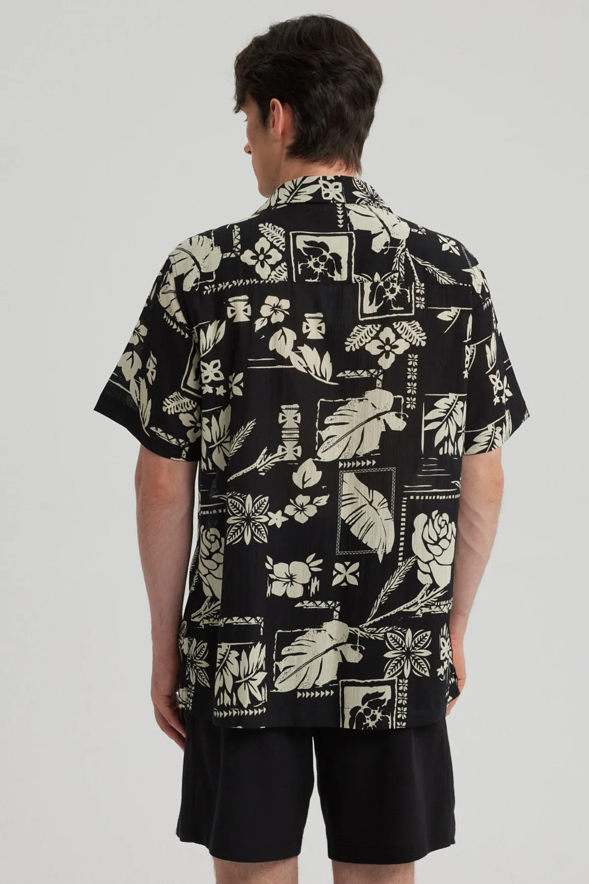 Camisa Hombre Textura Negro - Image 3