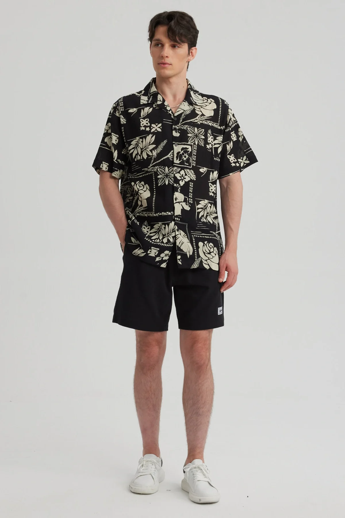Camisa Hombre Textura Negro - Image 4