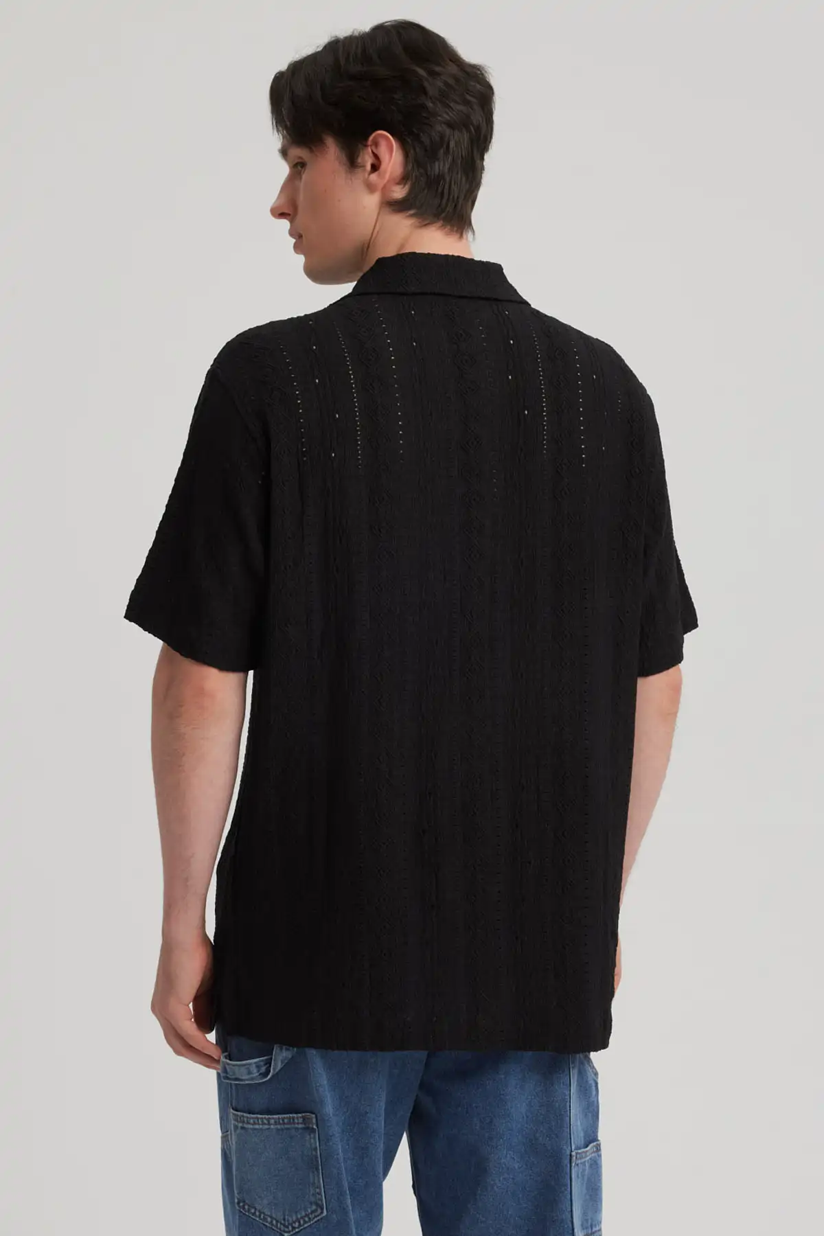 Camisa Hombre Transparente Negro - Image 2