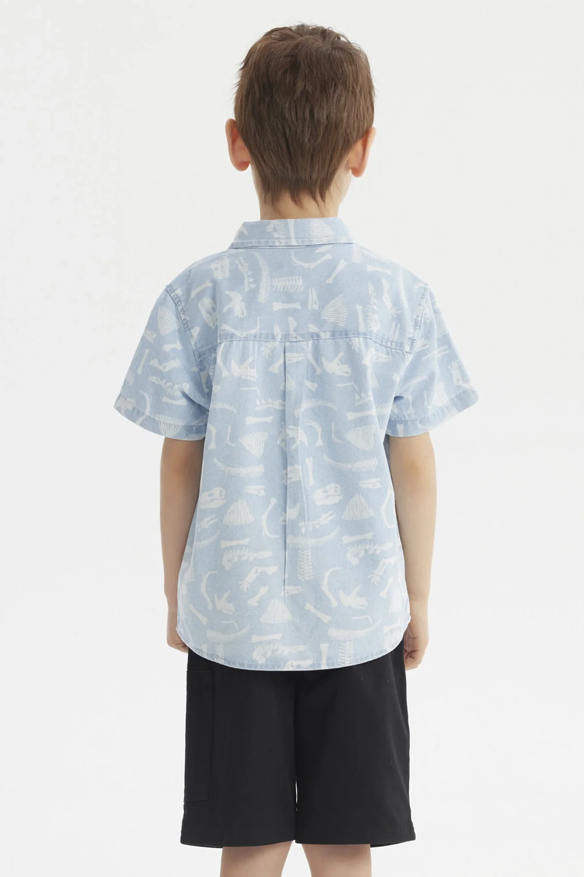 Camisa Niño Denim Dinosaurio Celeste - Image 3