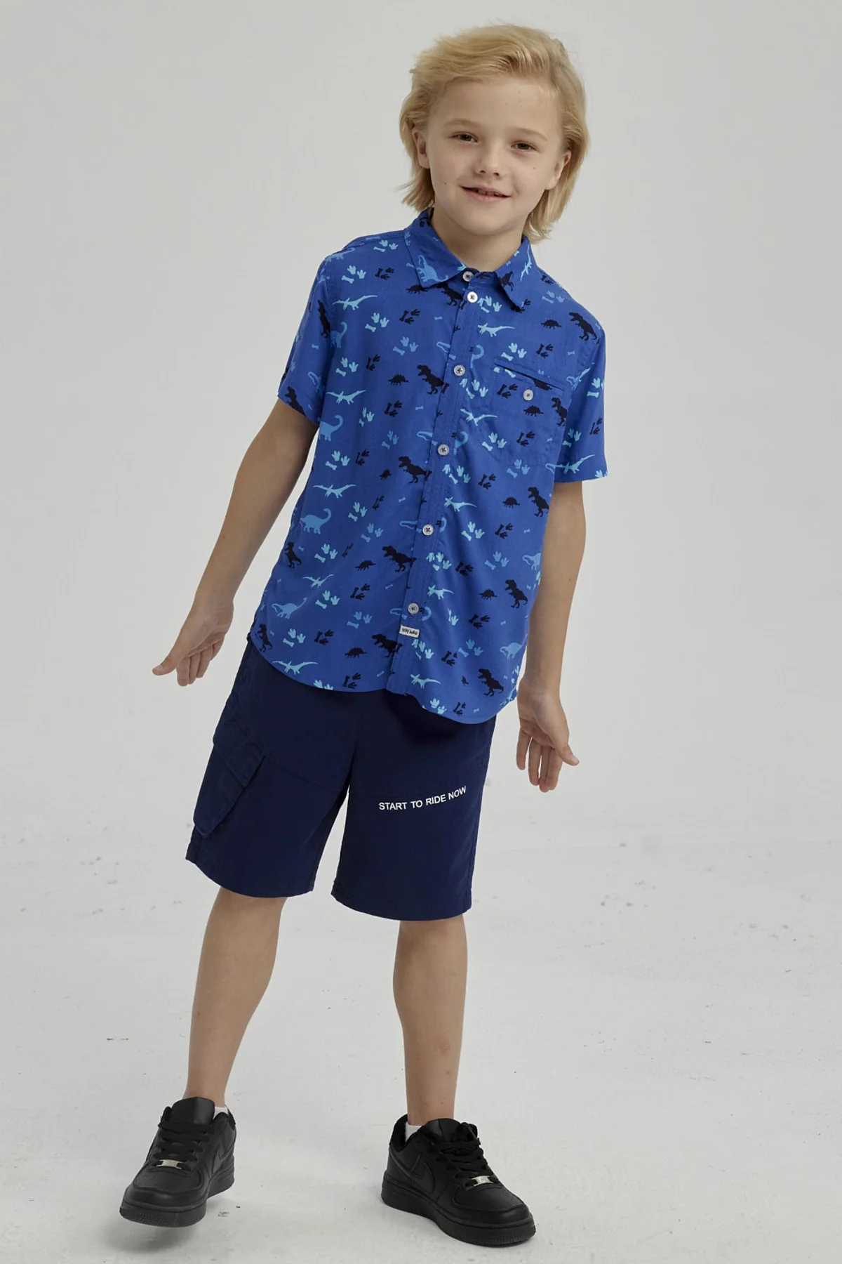 Camisa Niño Full Print Azul - Image 4