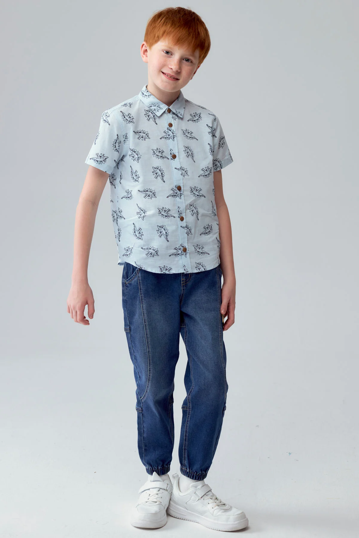 Camisa Niño Lino Celeste - Image 4