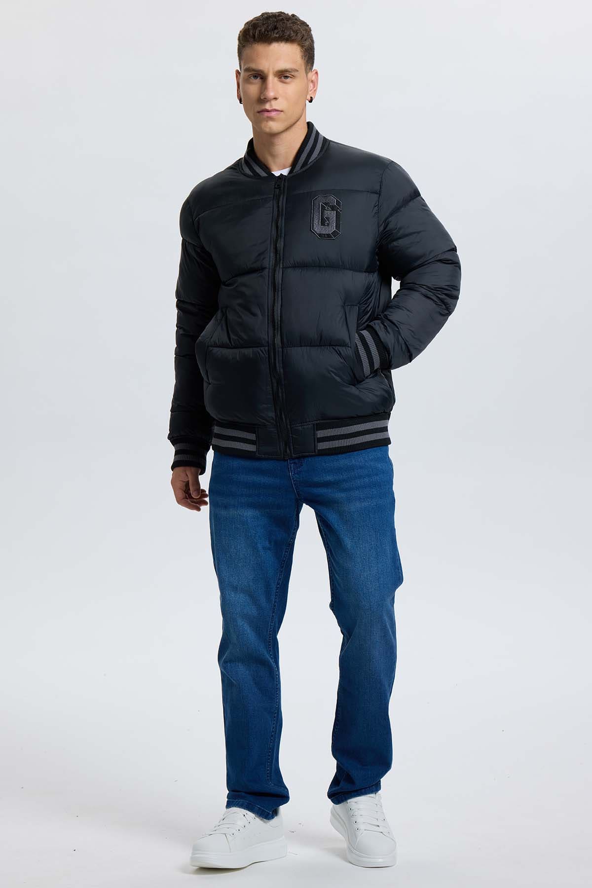 Chaqueta Hombre Bomber Negro - Image 4