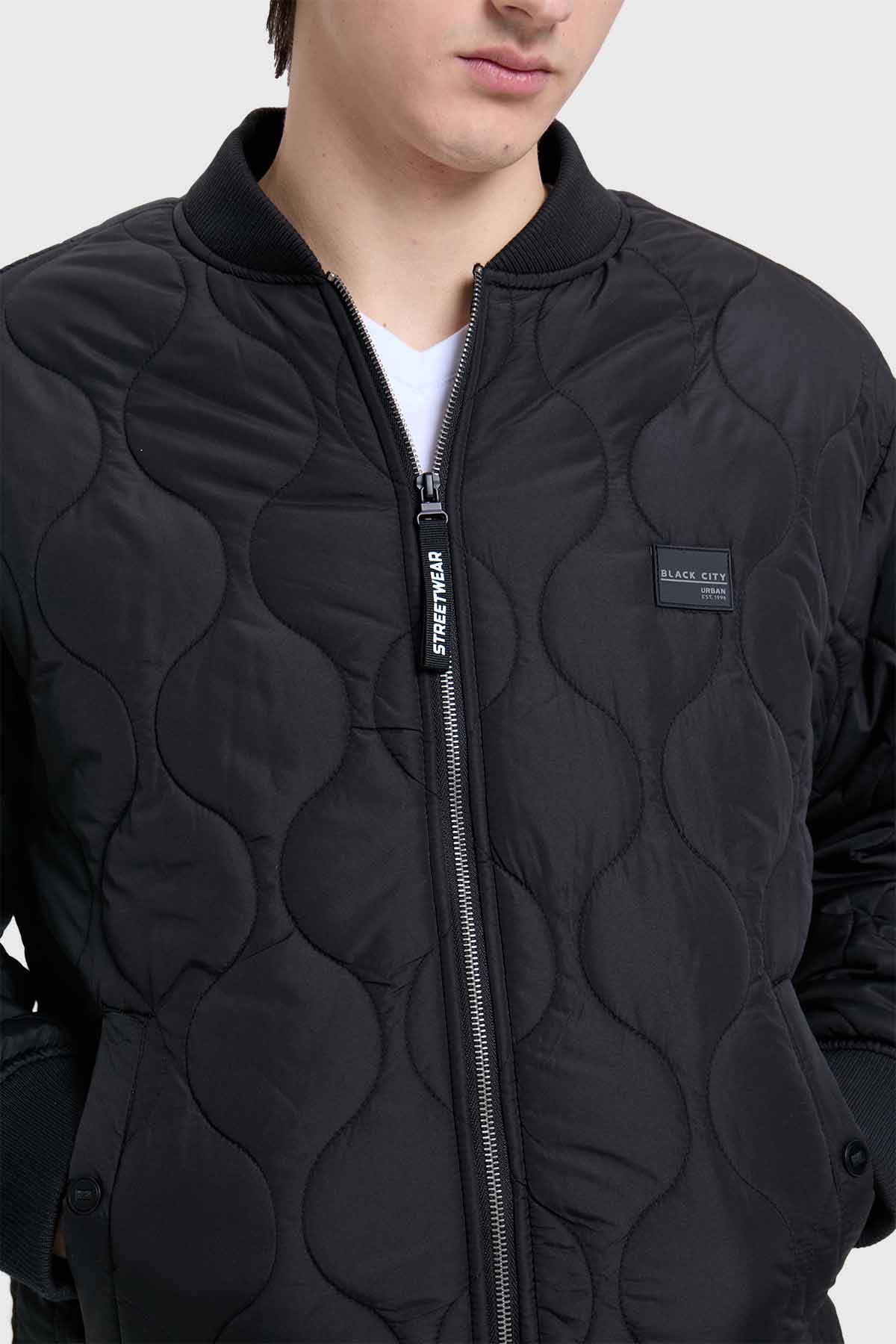 Chaqueta Hombre Bomber Negro - Image 4