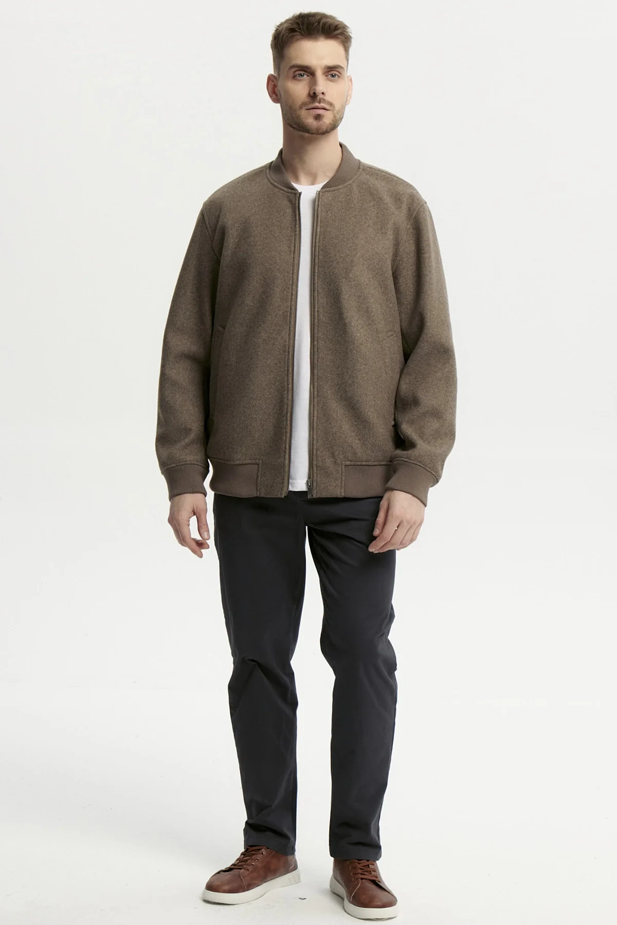 Chaqueta Hombre Casual Café - Image 4