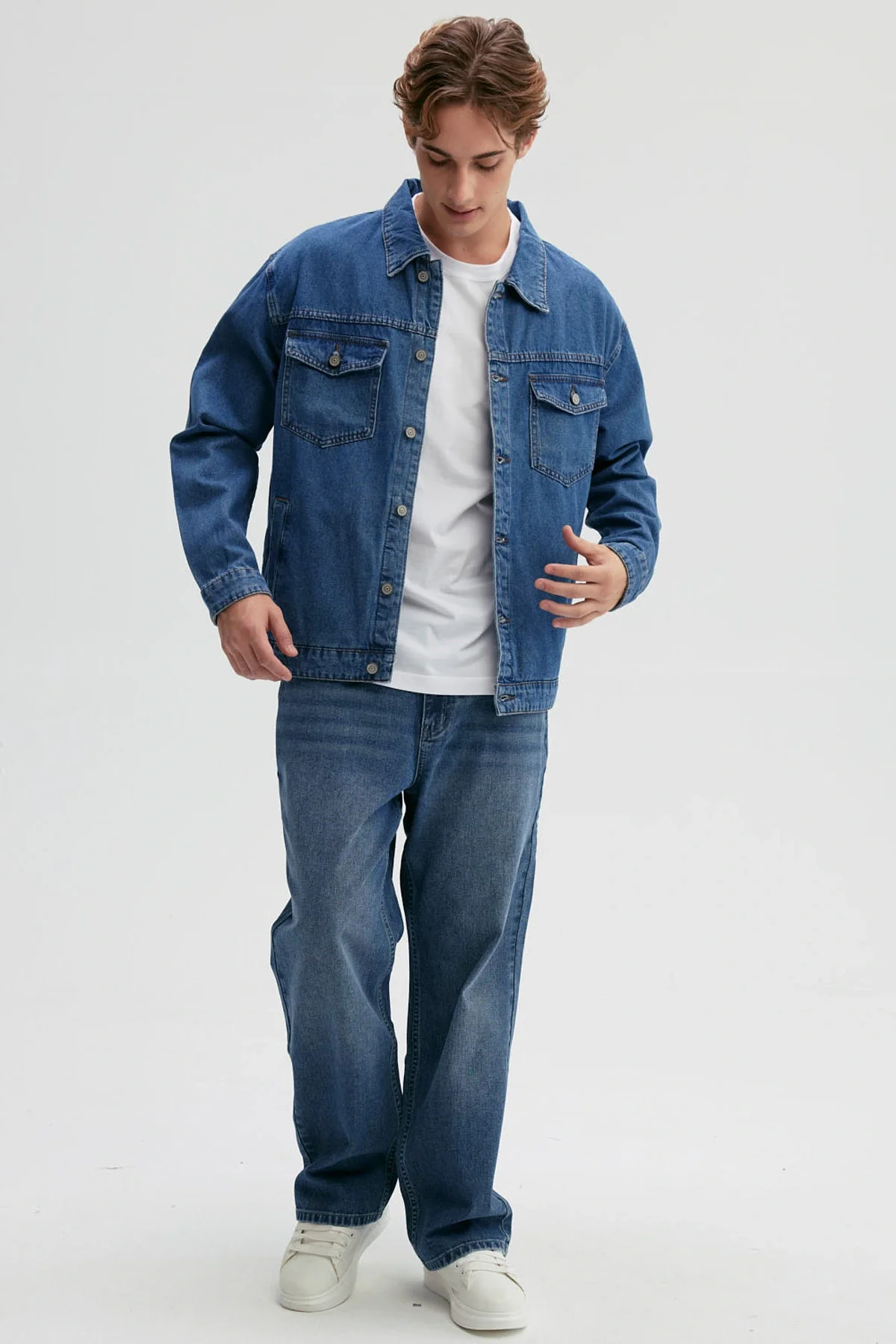 Chaqueta Hombre Clásica Azul Claro - Image 4