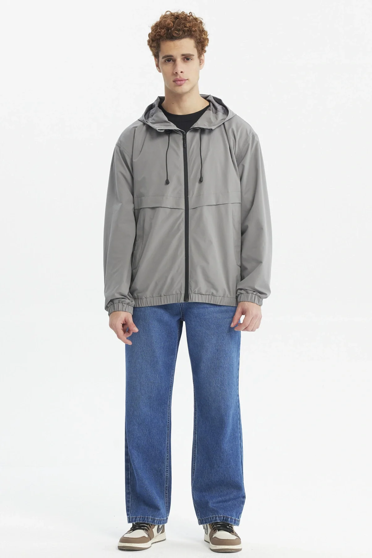 Chaqueta Hombre Cortaviento Gris - Image 4