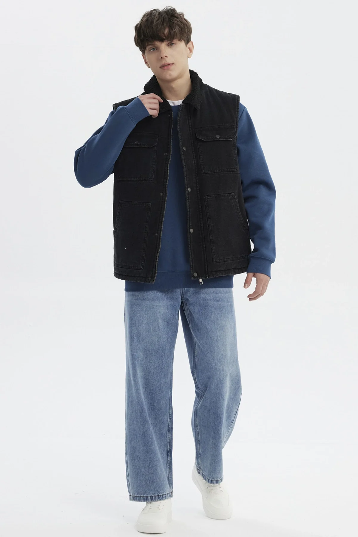 Chaqueta Hombre Cuello Camisero Gris - Image 4