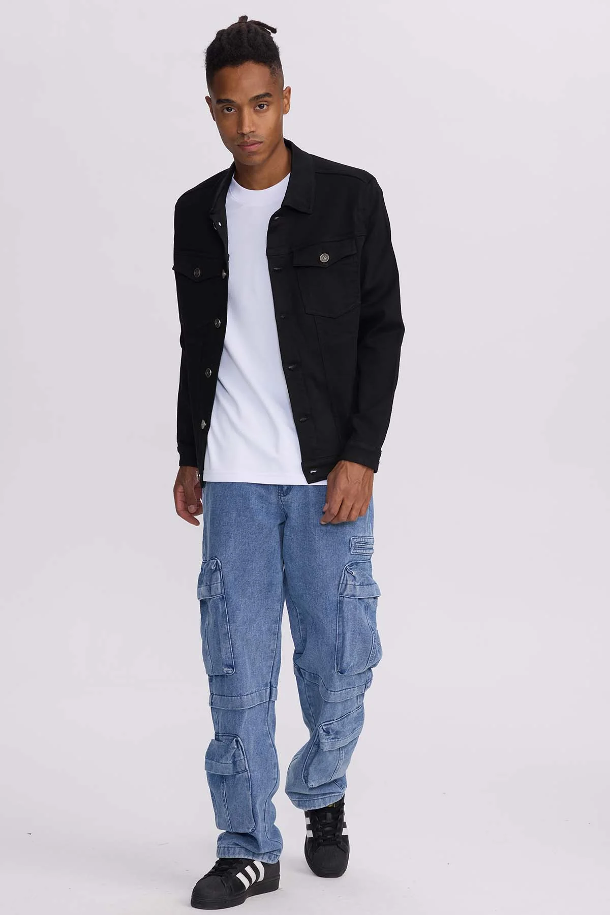 Chaqueta Hombre Denim Clásico Negro - Image 4