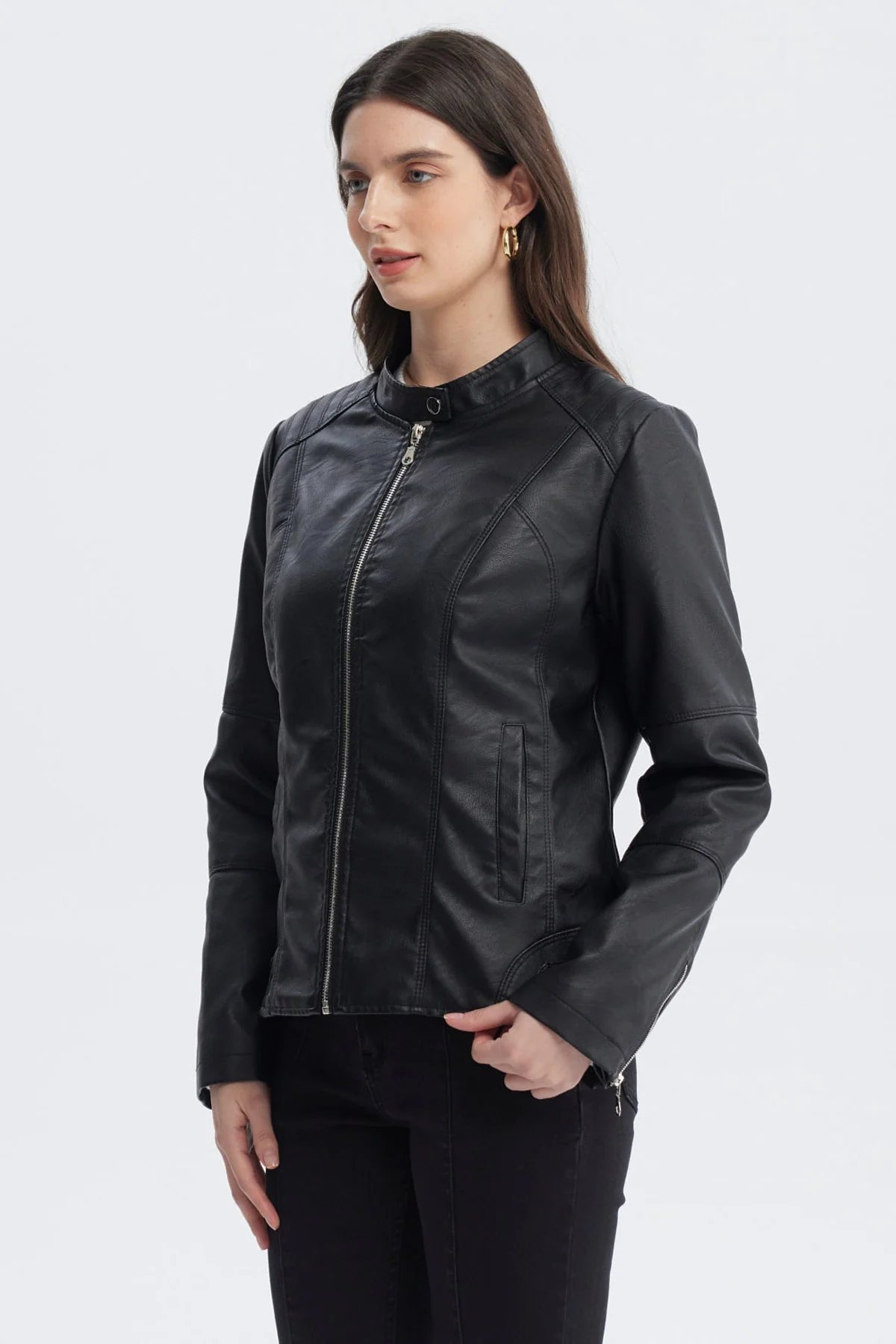 Chaqueta Mujer Ajustado Negro - Image 2