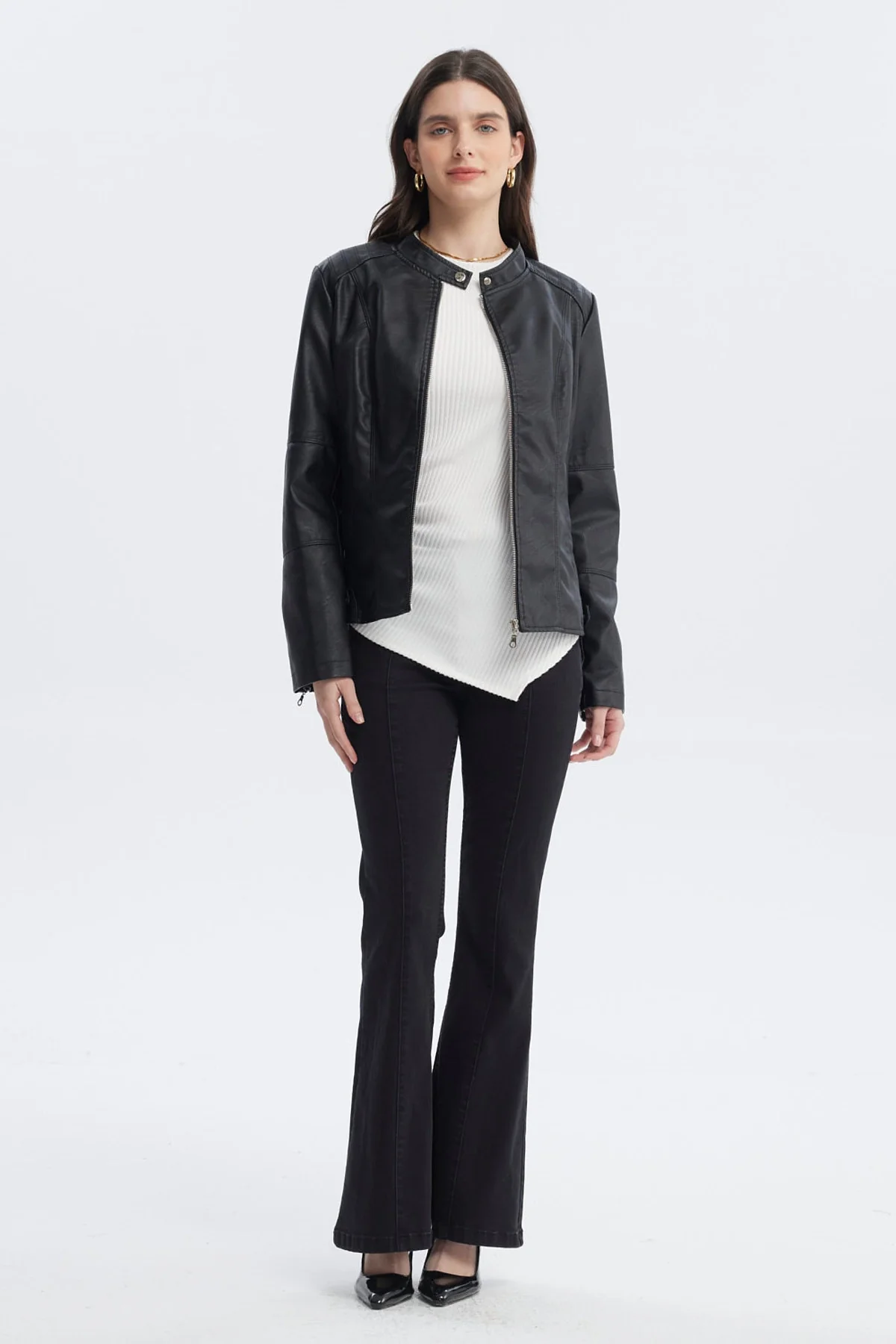 Chaqueta Mujer Ajustado Negro - Image 4