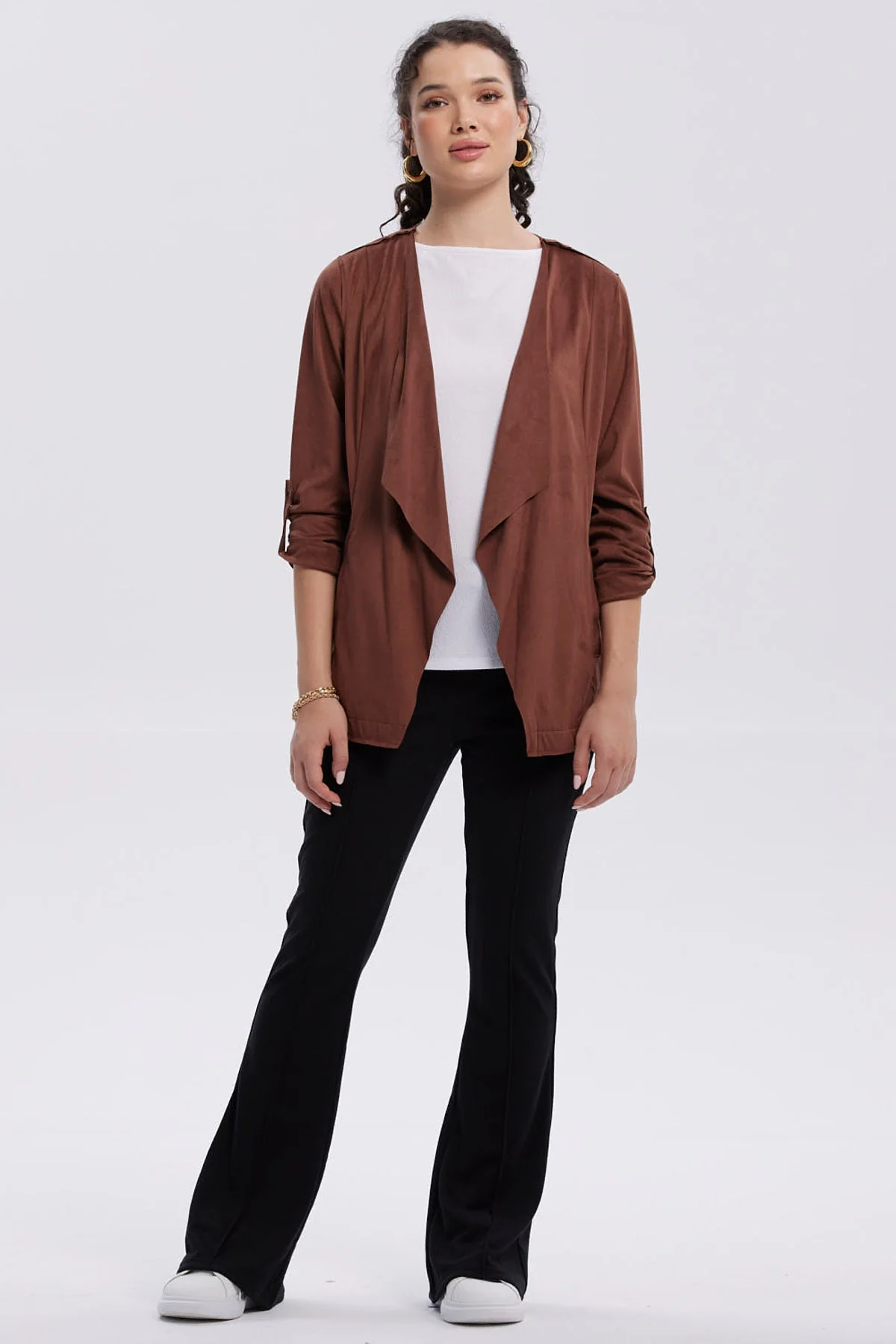 Chaqueta Mujer Antelina Café Oscuro - Image 4
