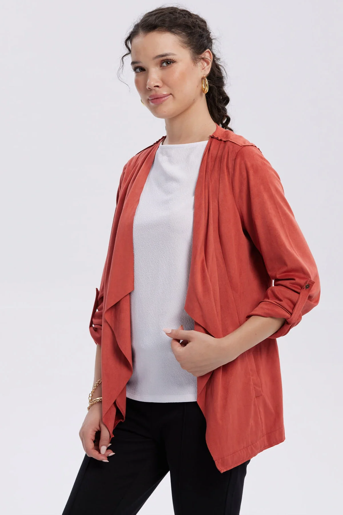 Chaqueta Mujer Antelina Terracota - Image 2