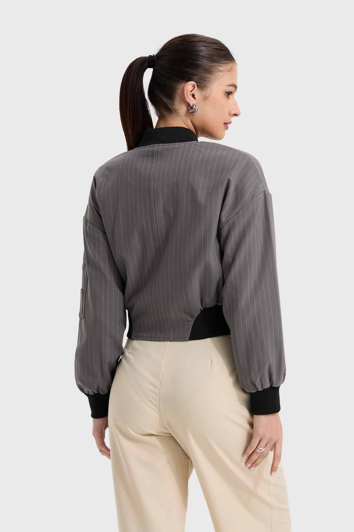Chaqueta Mujer Bomber Marengo - Image 3