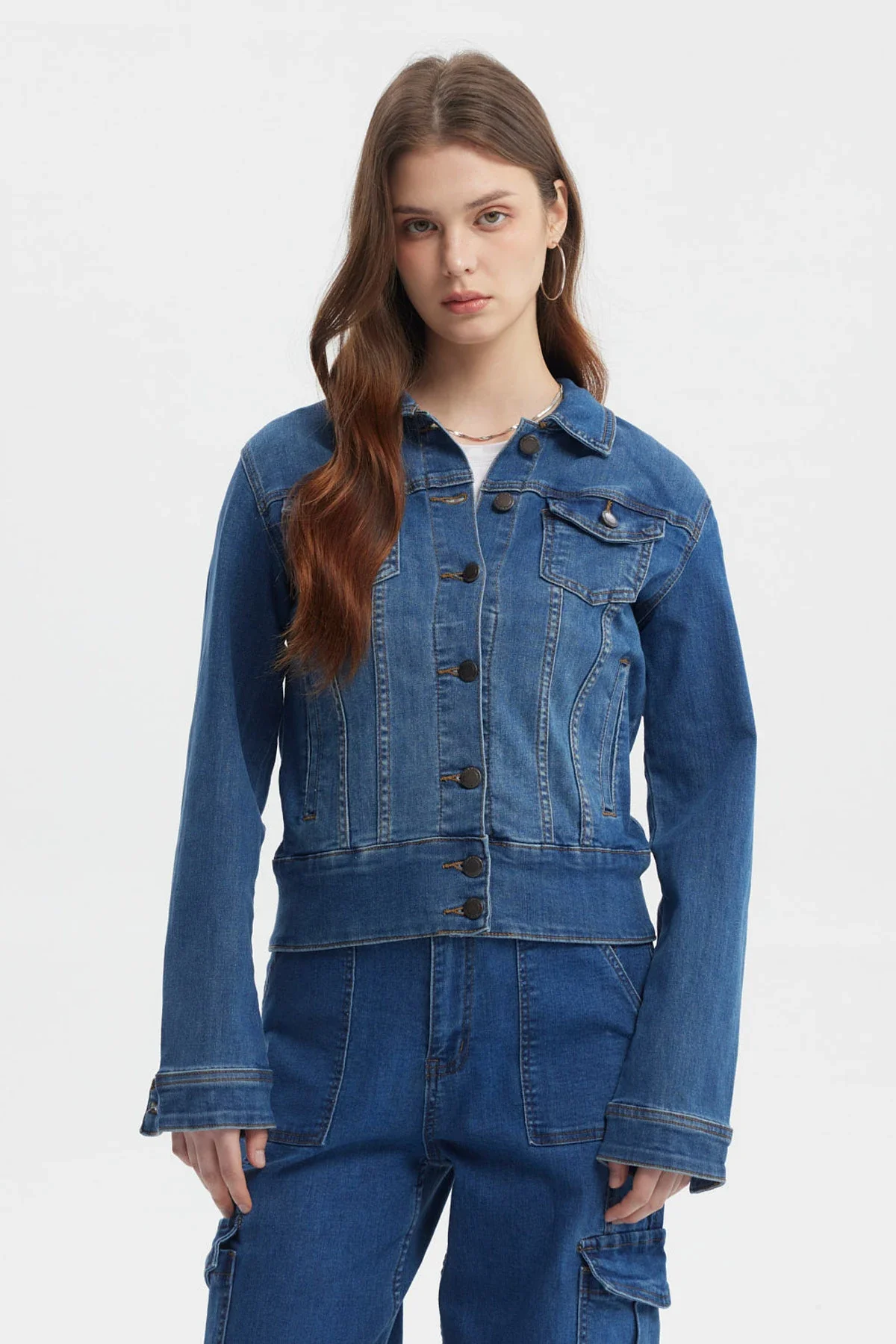 Chaqueta Mujer Clásica Azul