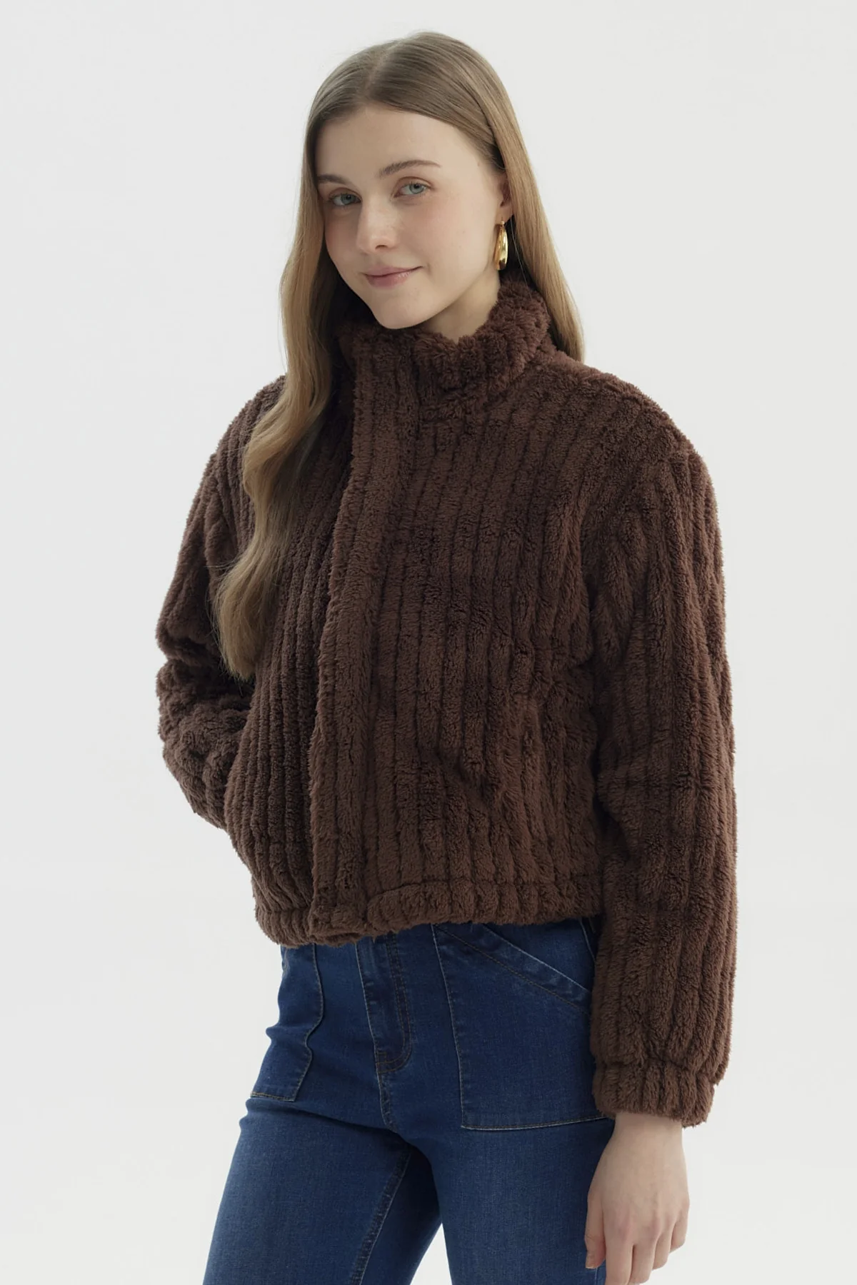 Chaqueta Mujer Juvenil Café Oscuro - Image 2