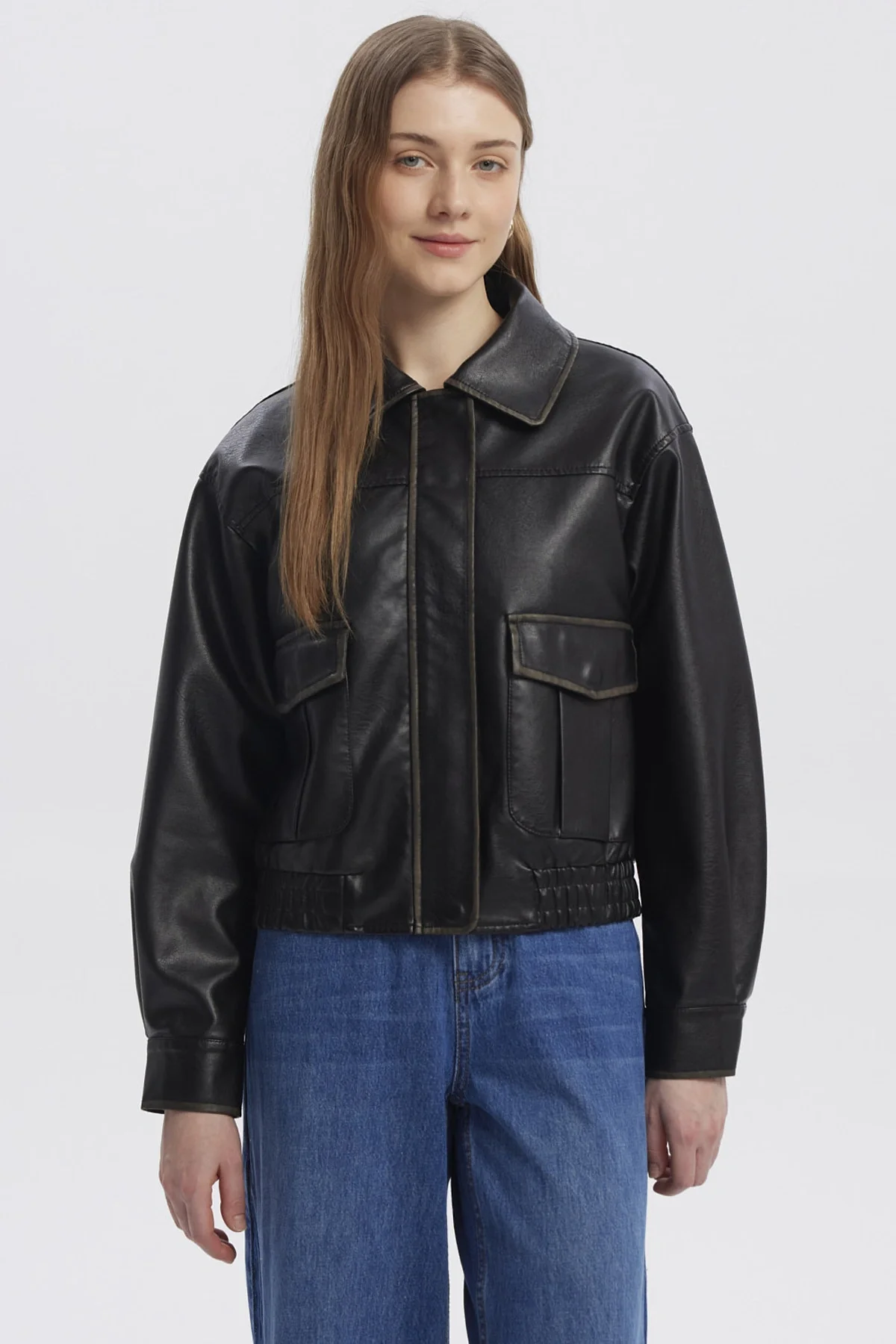 Chaqueta Mujer Retro Cargo Negro