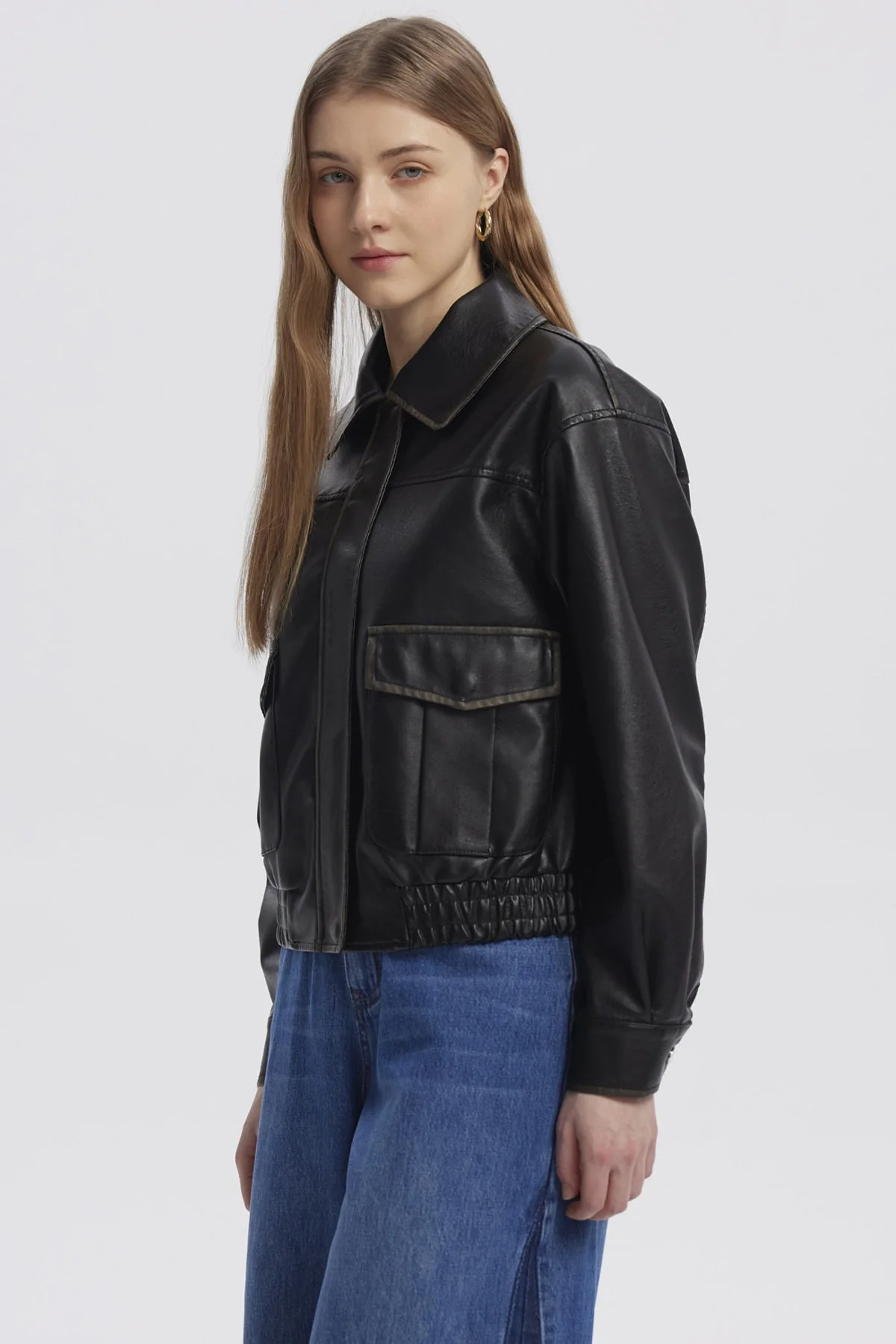 Chaqueta Mujer Retro Cargo Negro - Image 2