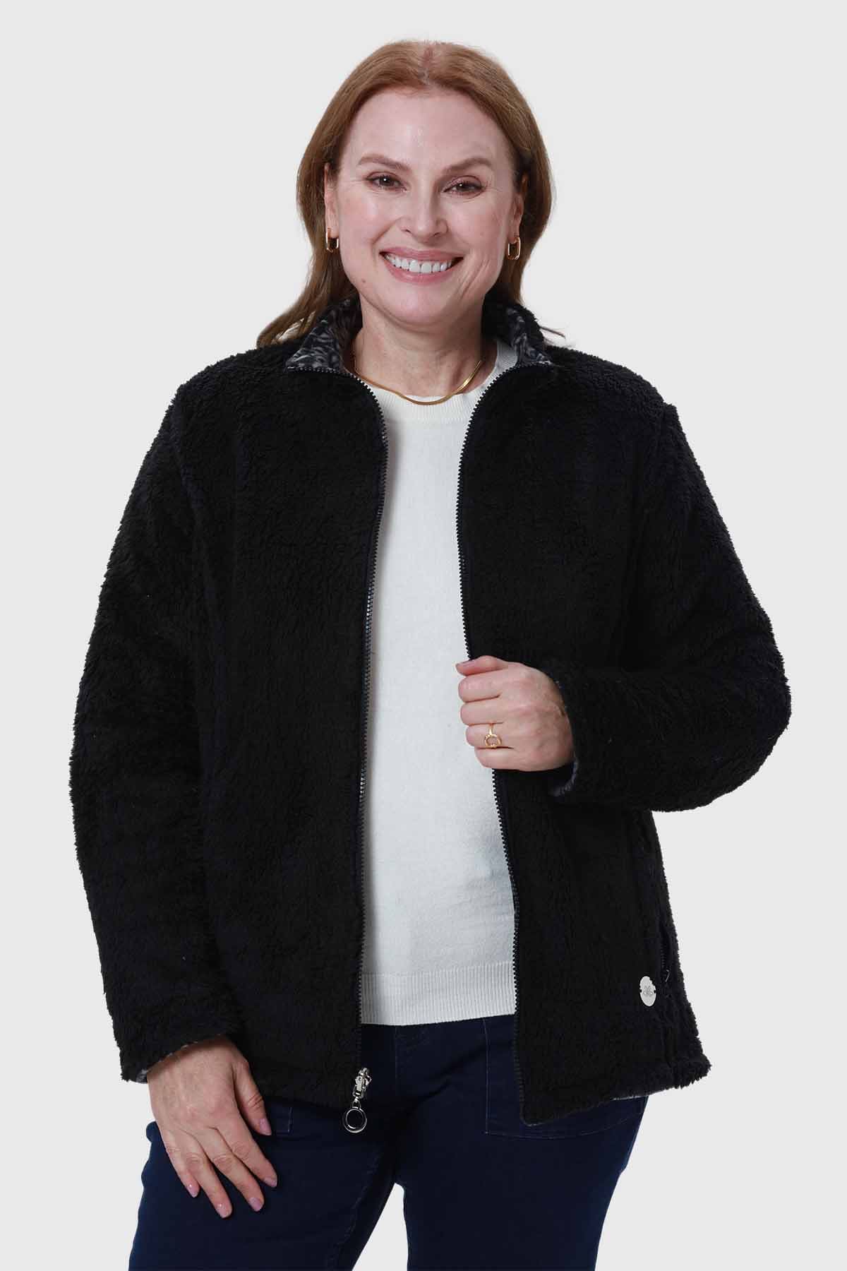 Chaqueta Mujer Reversible Negro - Image 2