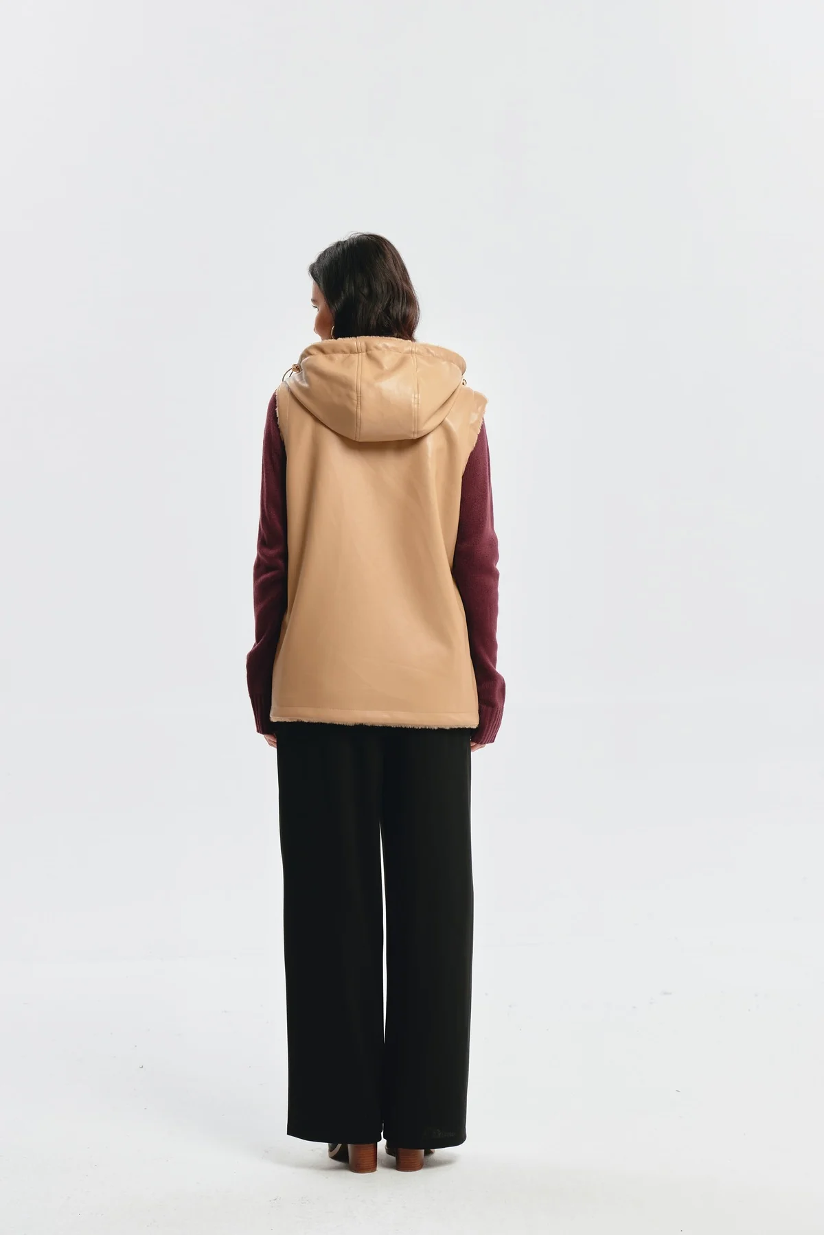 Chaqueta Mujer Slim Reversible Beige - Image 6