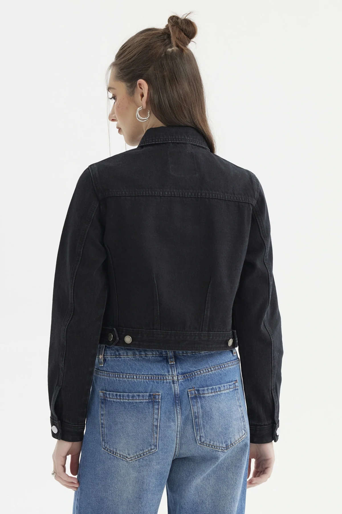 Chaqueta Mujer Trucker Negro - Image 3