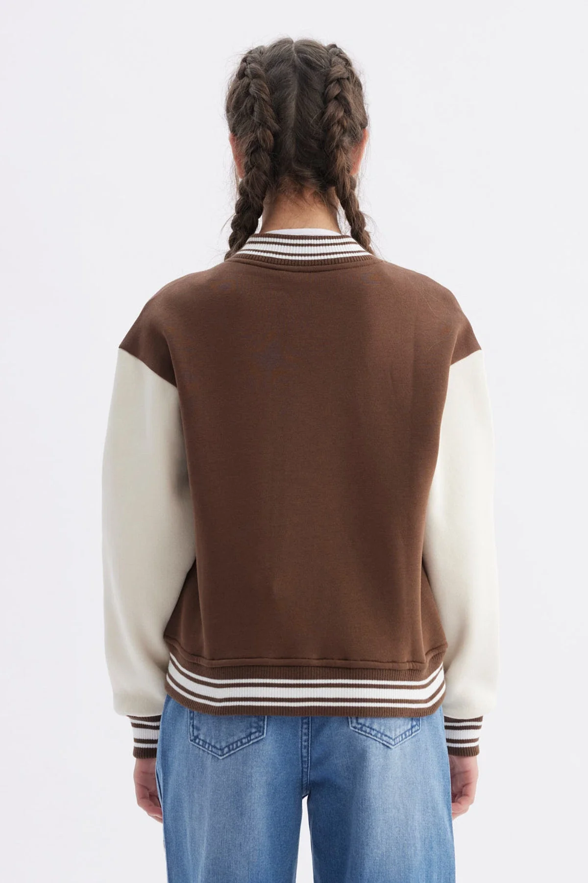 Chaqueta Niña Bomber Café - Image 3