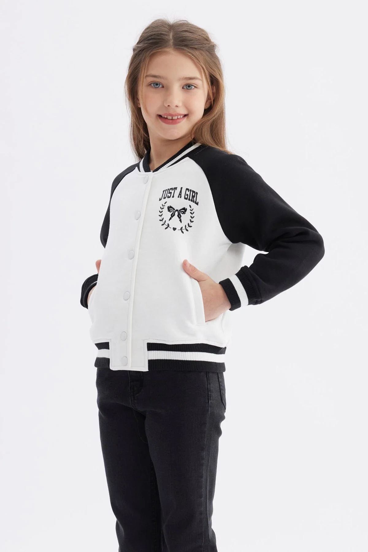 Chaqueta Niña Bomber Negro - Image 2