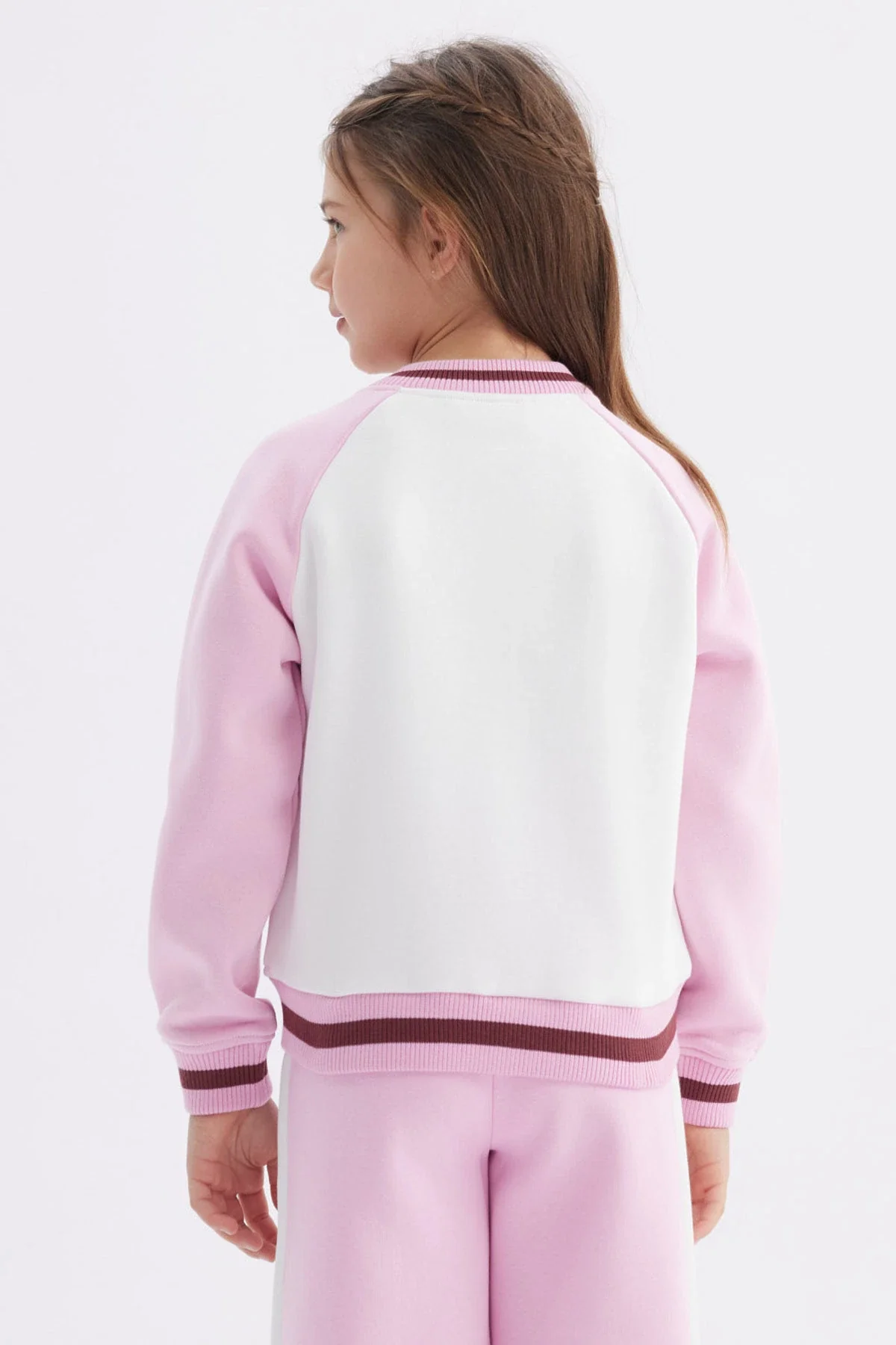 Chaqueta Niña Bomber Rosado - Image 4