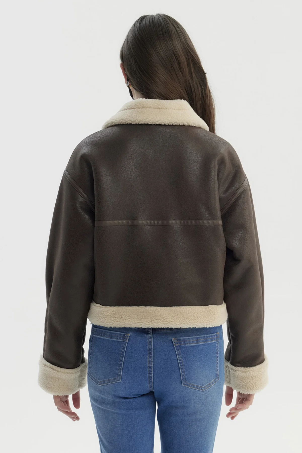 Chaqueta Niña Cuello Camisero Camel - Image 3