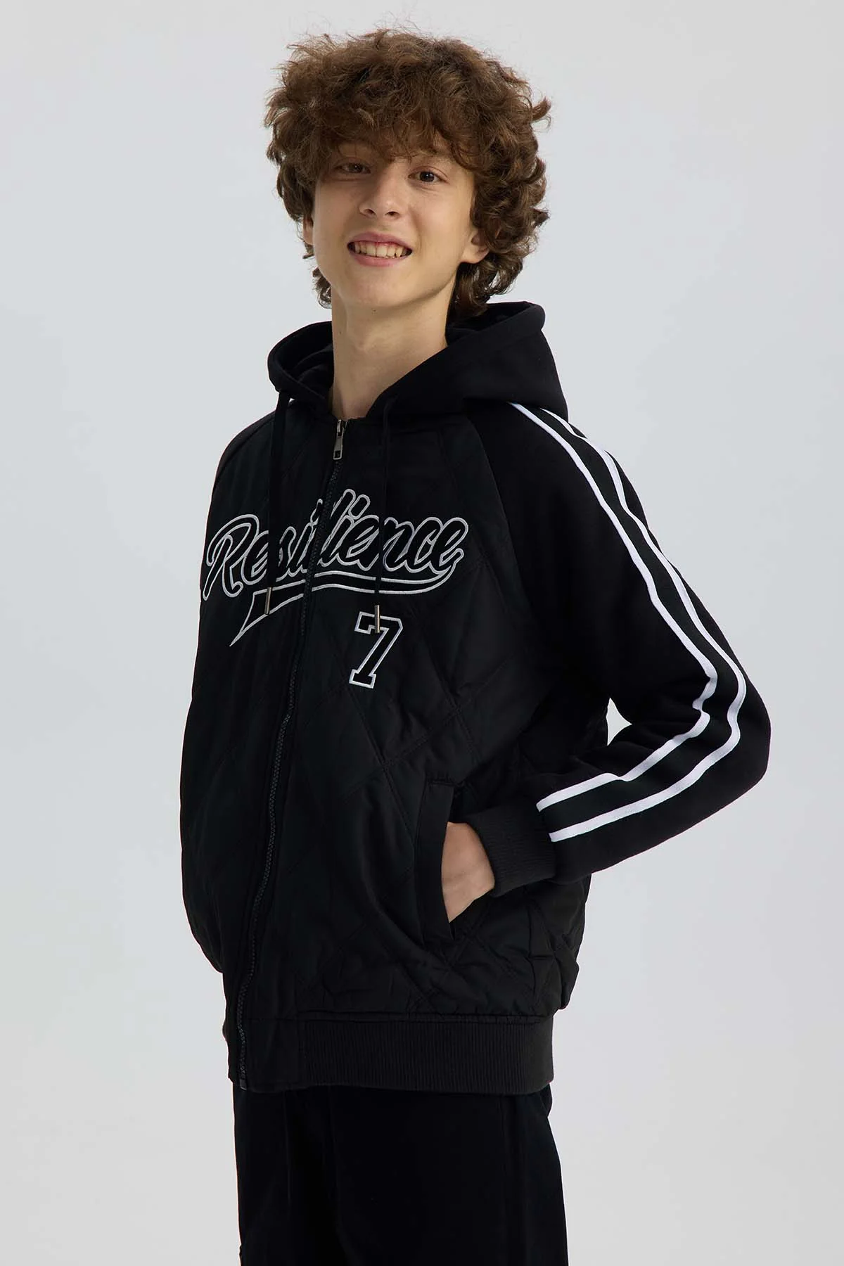 Chaqueta Niño Bomber Negro - Image 2