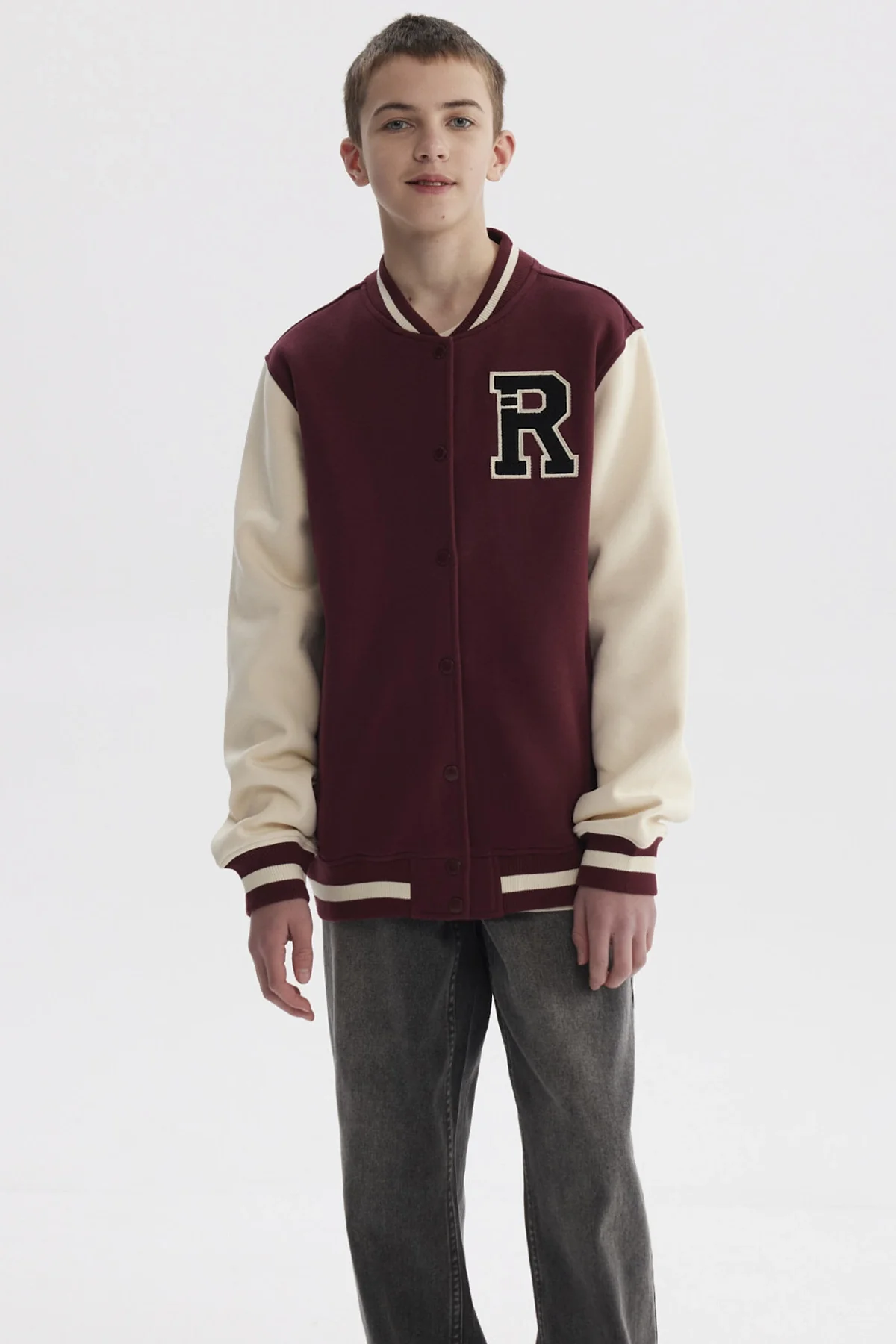 Chaqueta Niño College Burdeo