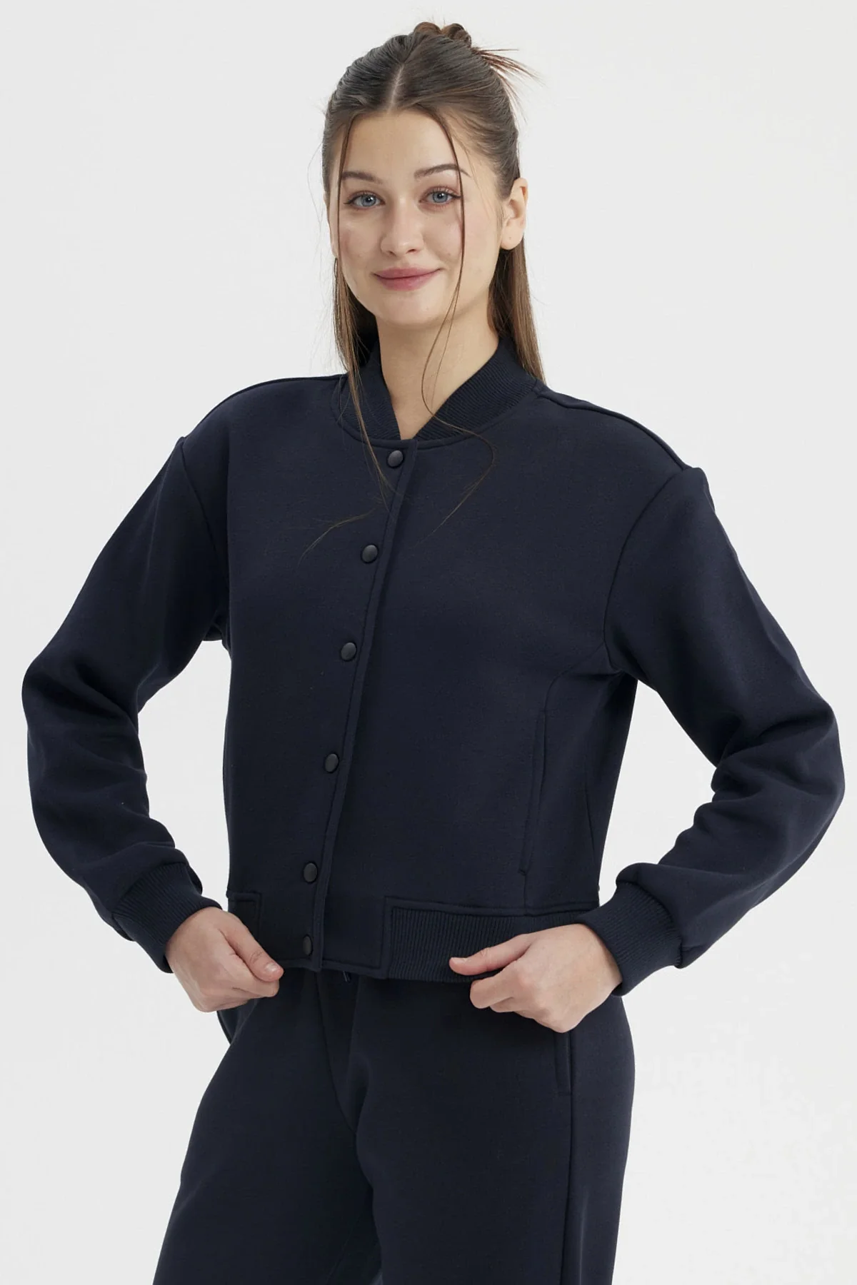 Chaqueta Unisex College Azul Marino - Image 2