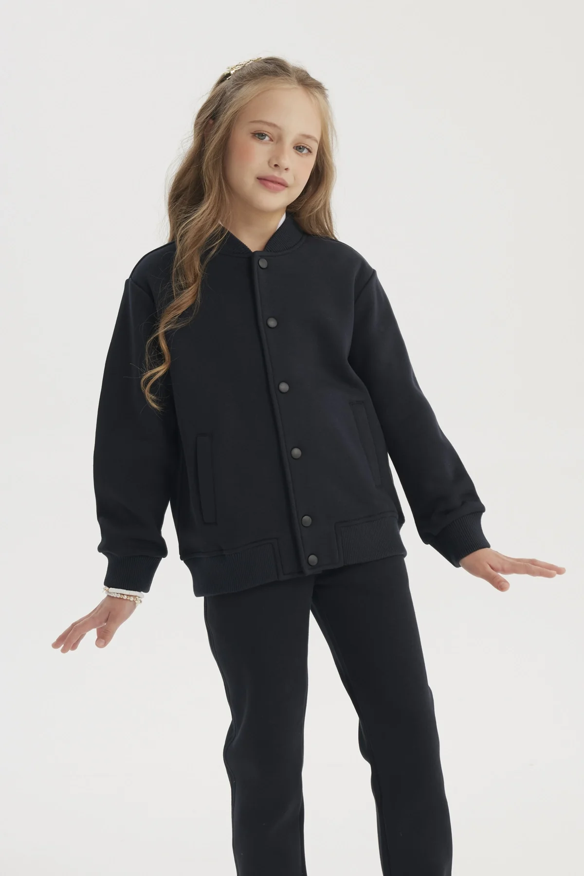 Chaqueta Unisex College Azul Marino - Image 2