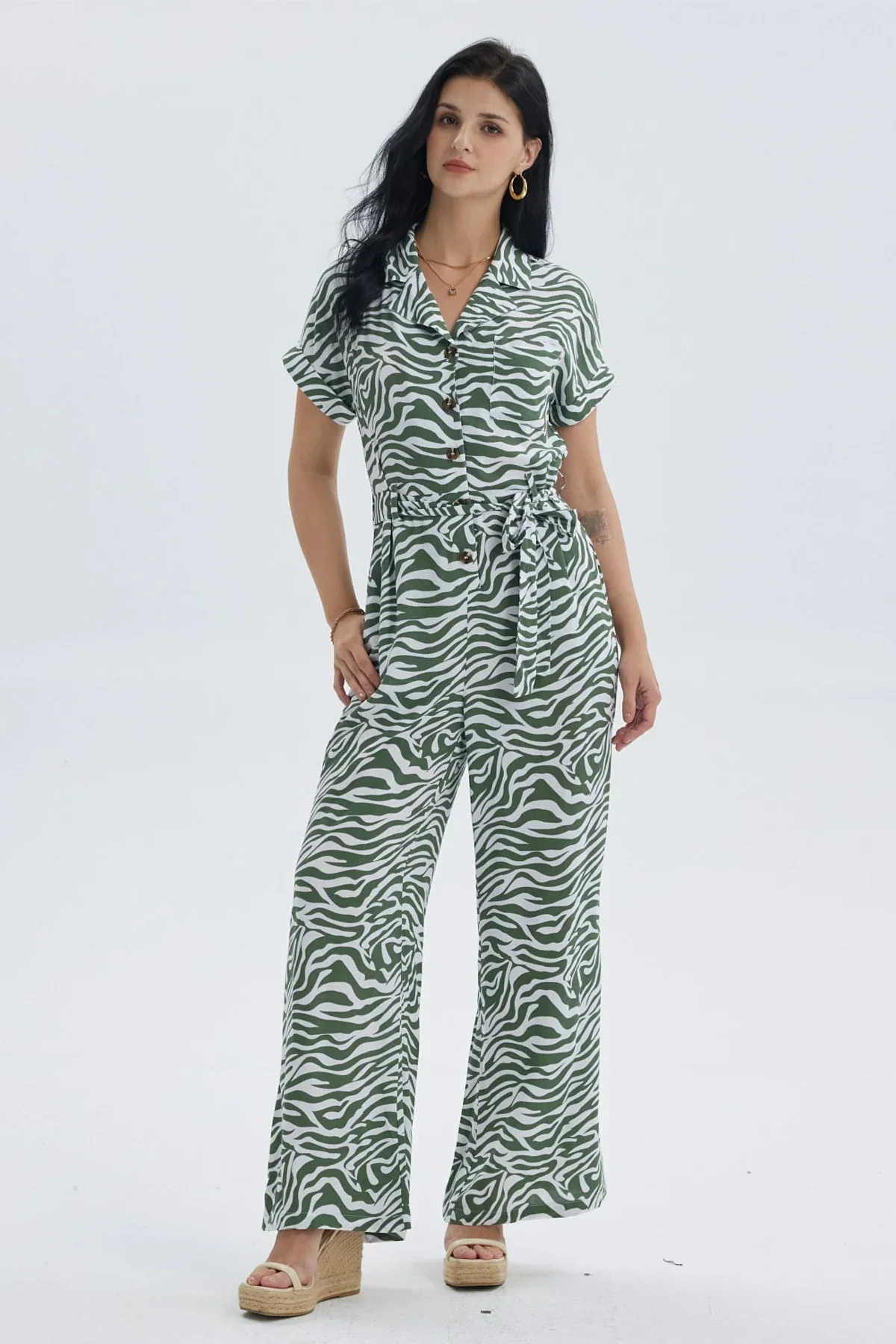 Enteritos Mujer Largo Blanco/ Verde - Image 2