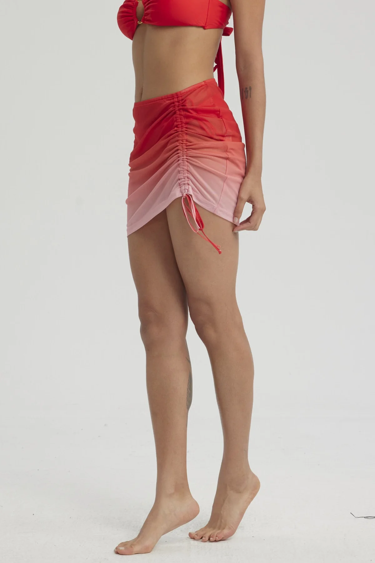 Falda Mujer Malla Rosado - Image 2