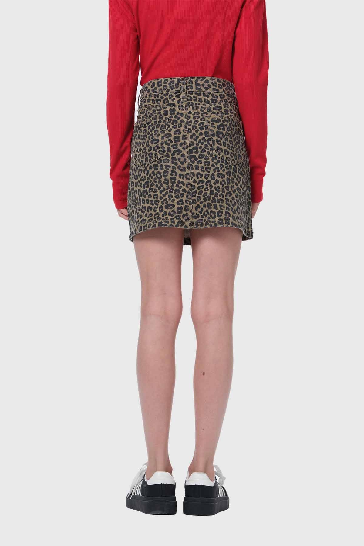 Falda Niña Animal Print Beige - Image 3