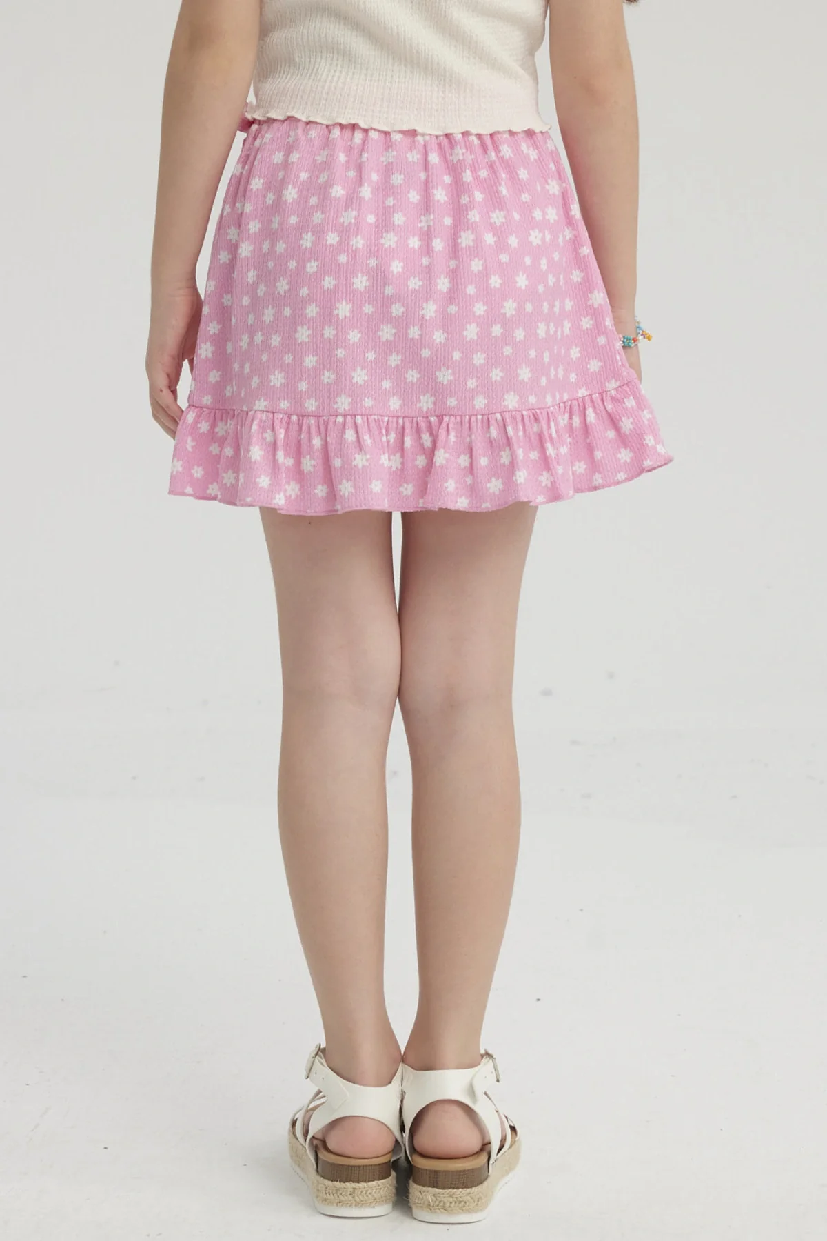 Falda Niña Short Full Print Rosado - Image 3