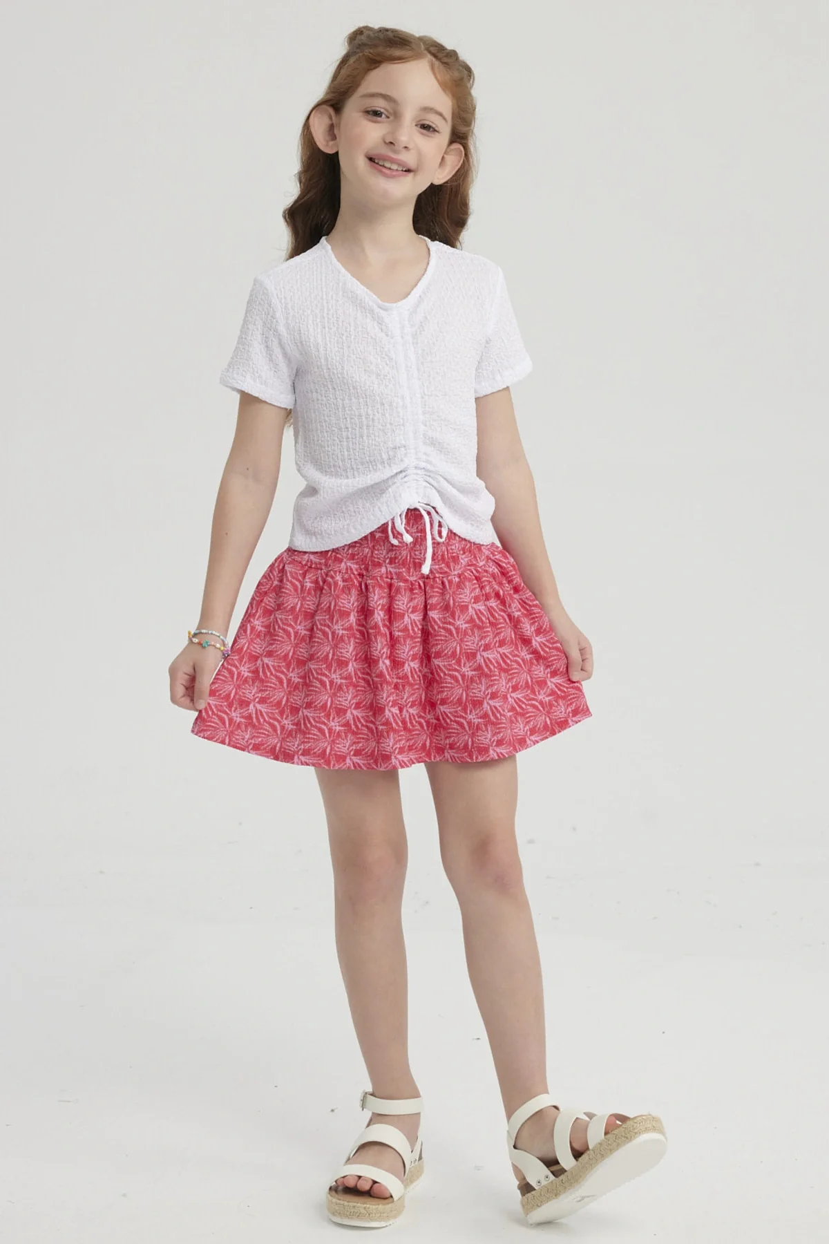 Falda Niña Short Pretina Panal Fucsia - Image 4
