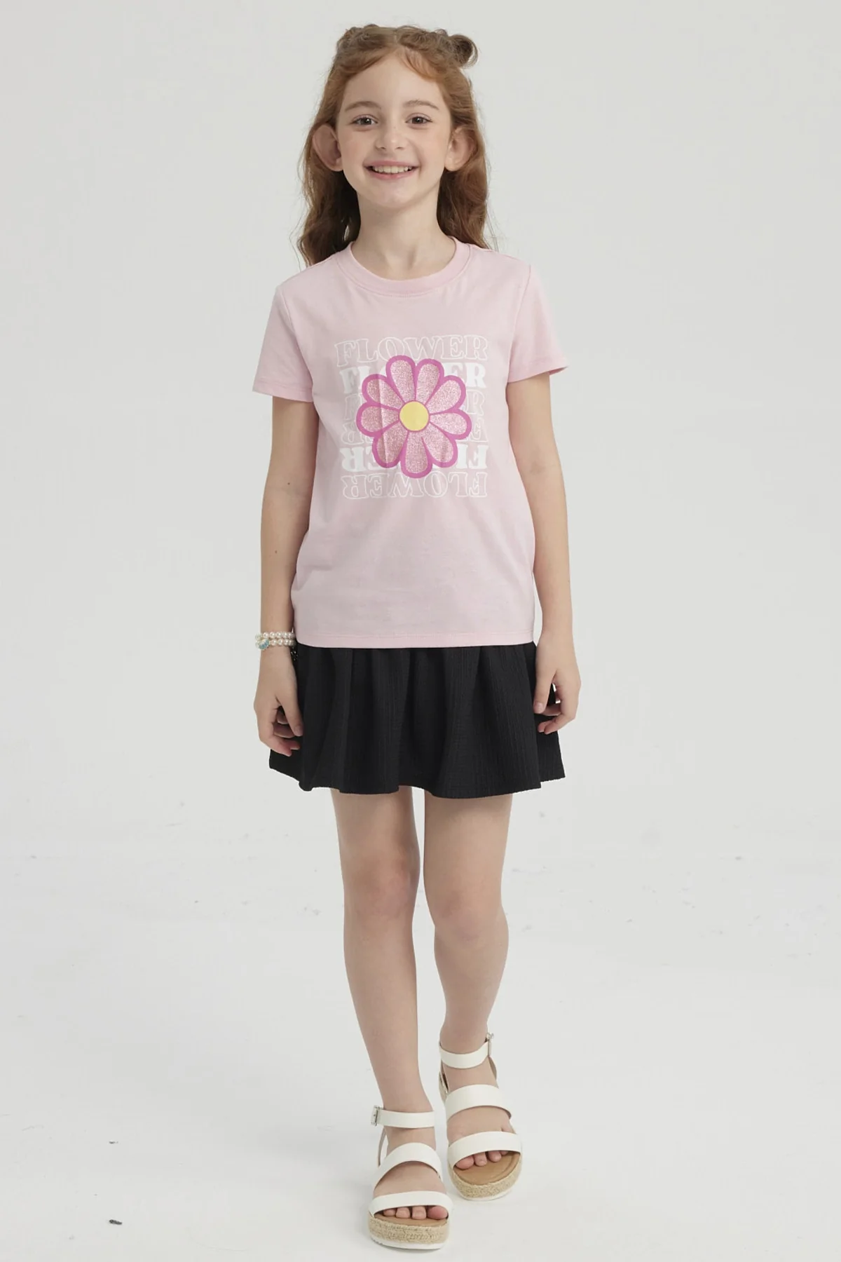 Falda Niña Short Pretina Panal Negro - Image 4