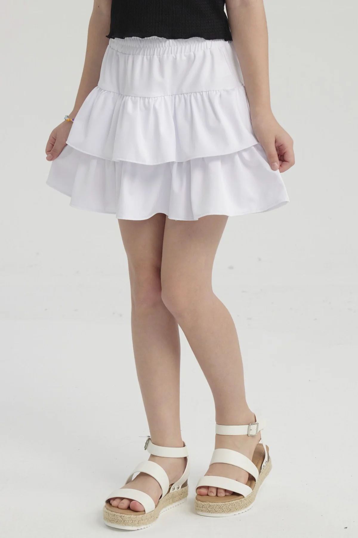 Falda Niña Vuelos Blanco - Image 3