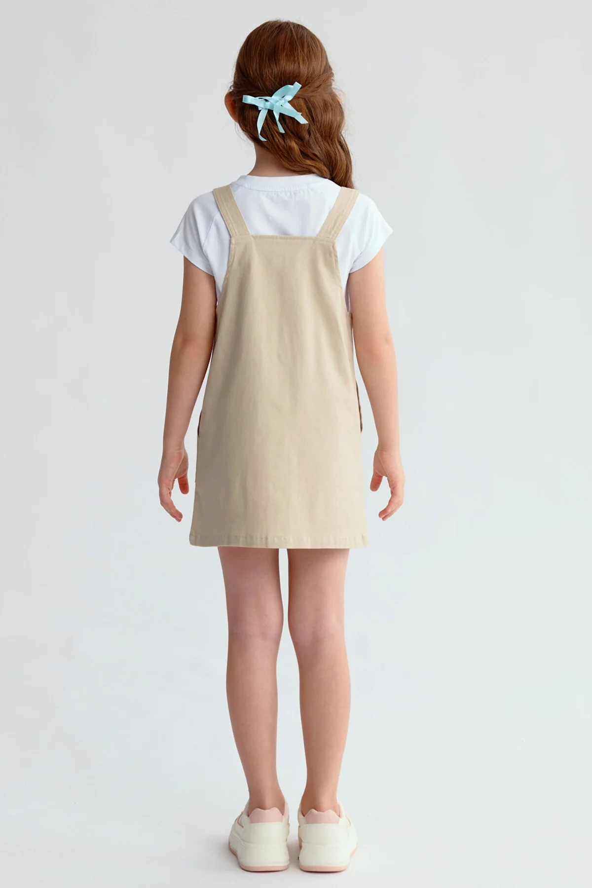 Jardinera Niña Tipo Vestido Beige - Image 3