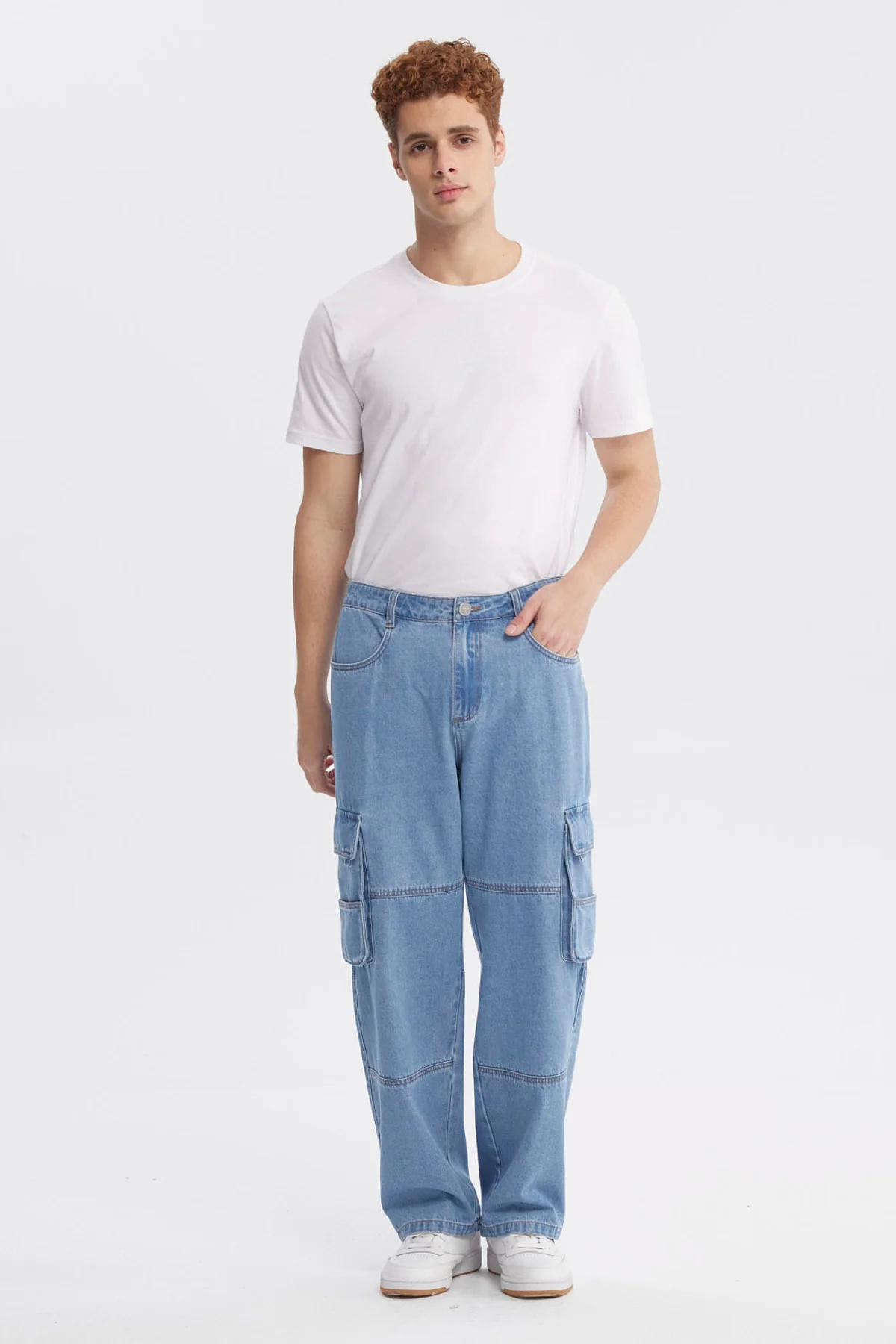 Jeans Hombre Baggy Azul Claro - Image 4