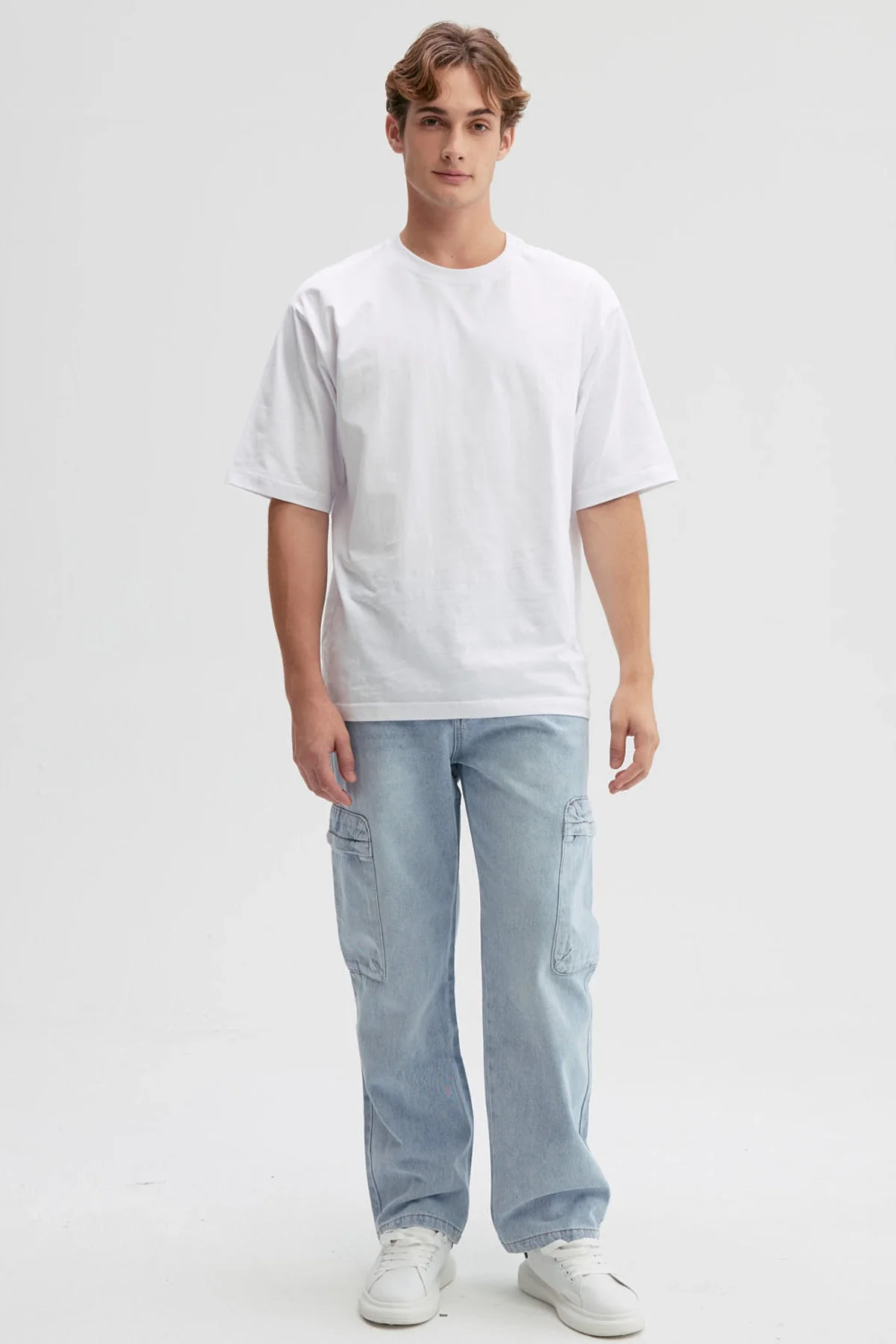 Jeans Hombre Baggy Cargo Azul - Image 4