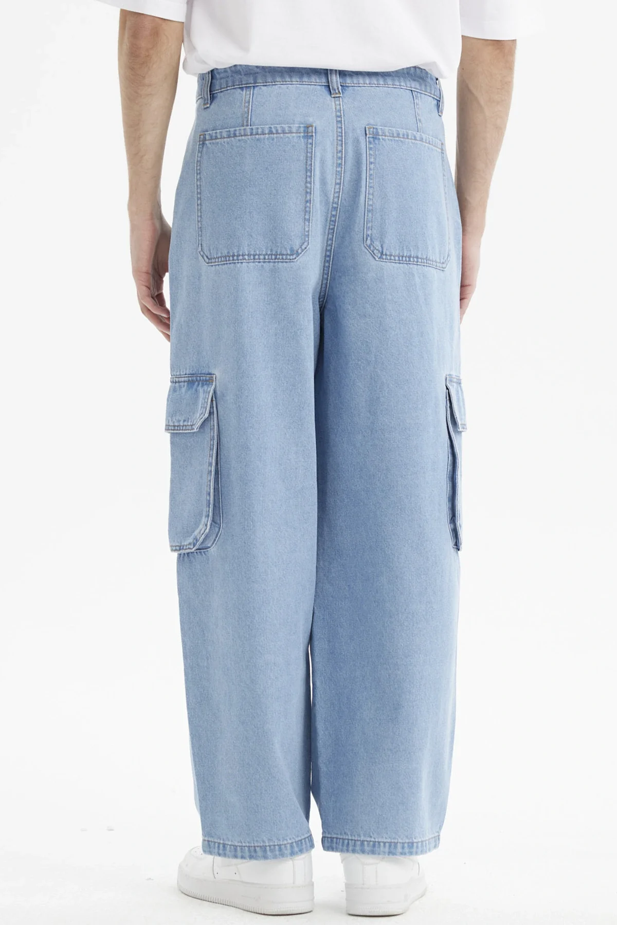Jeans Hombre Baggy Cargo Azul Claro - Image 3